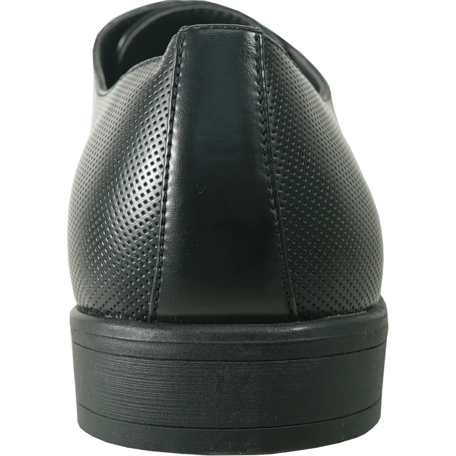 Mens Antique Cap Toe Lace Up Oxford Dress Shoe in Black - Image 5