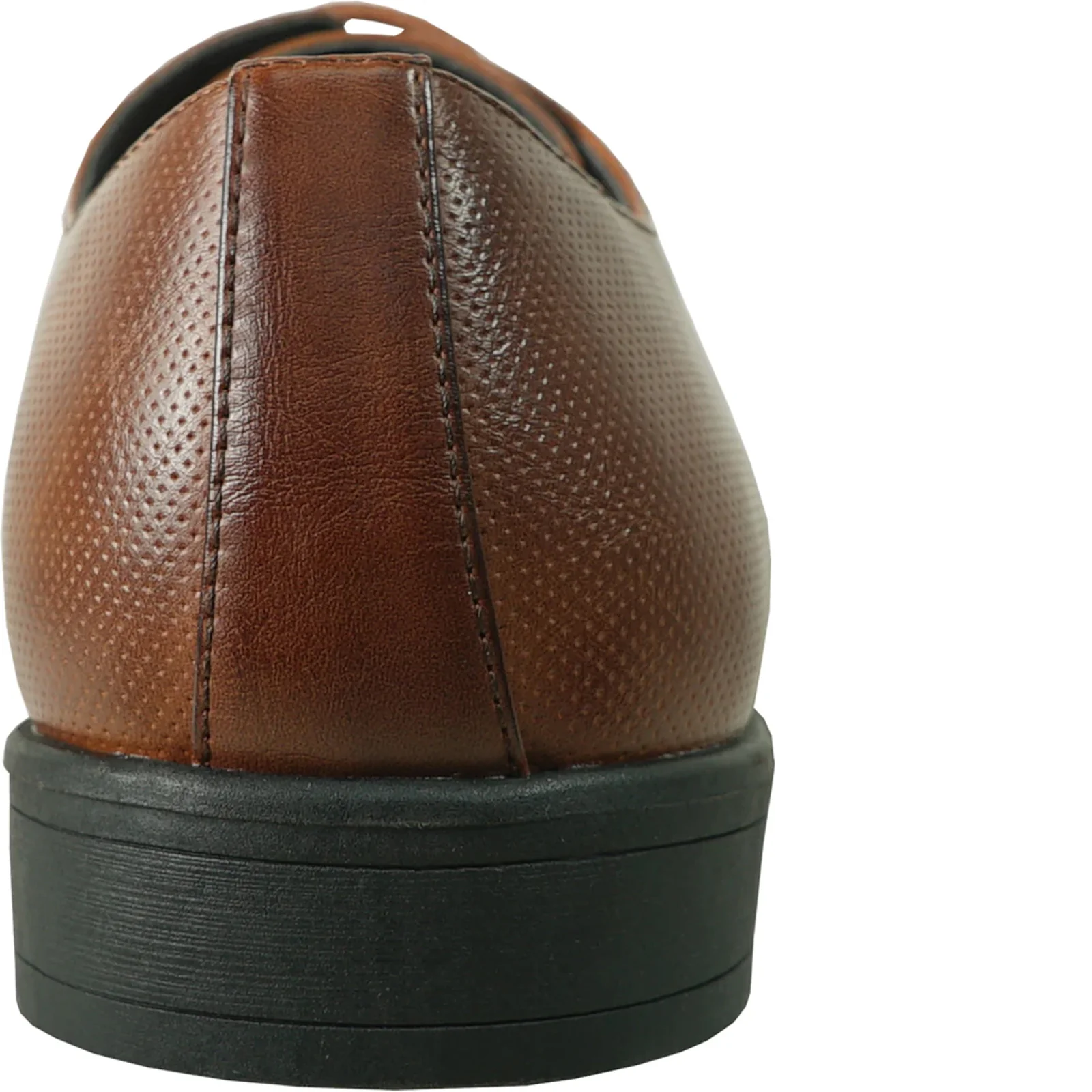 Mens Antique Cap Toe Lace Up Oxford Dress Shoe in Cognac - Image 5