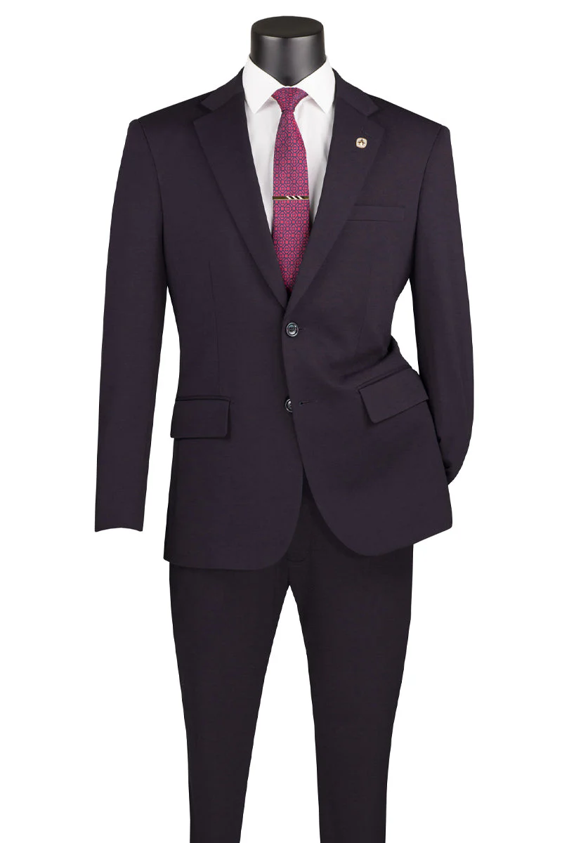Men's Basic Slim Fit Ultra Stretch Wedding Suit in Charcoal Grey - Image 2
