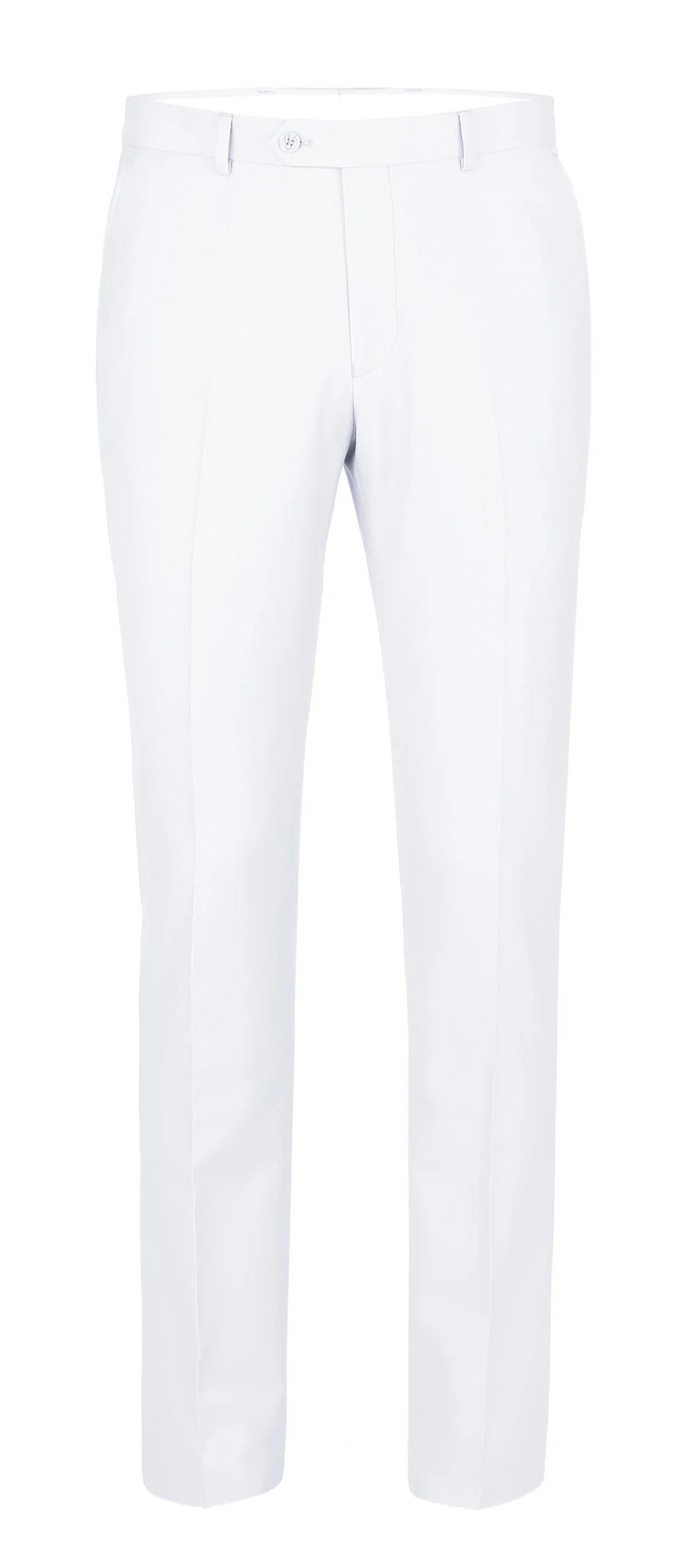 Mens Basic Two Button Classic Fit Suit in White - Image 6