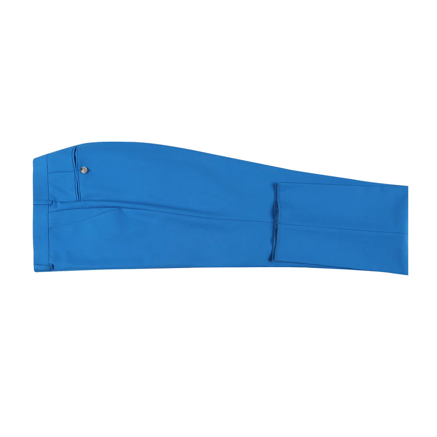 Mens Basic Two Button Slim Fit Suit in Royal Cobalt Blue - Image 6
