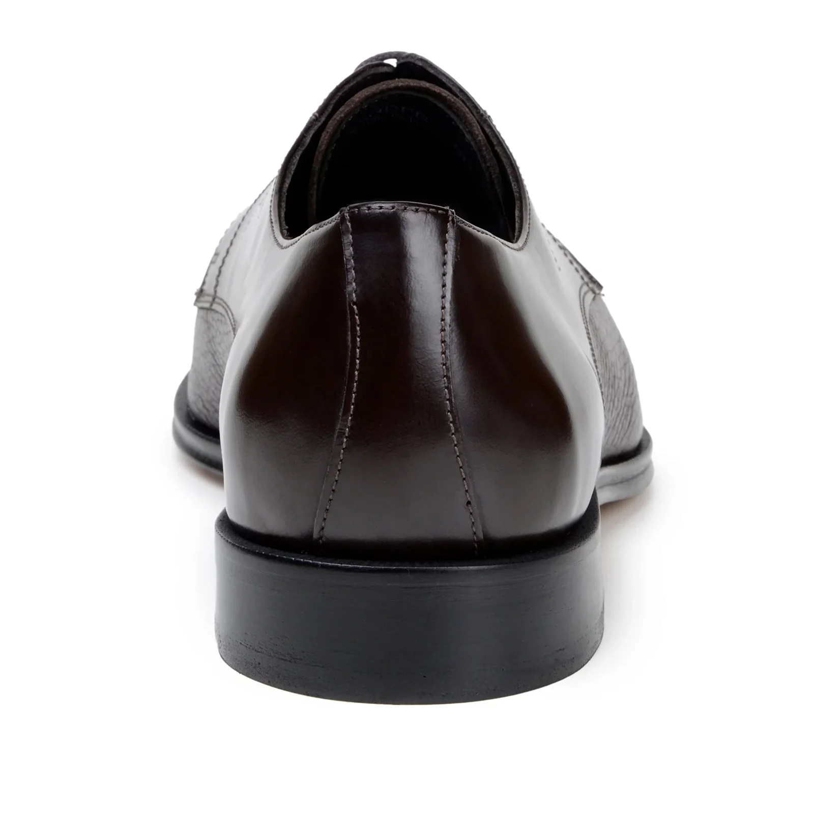 Men's Belvedere Alexander Italian Deerskin & Nappa Leather Cap Toe Dress Shoe in Brown - Image 5