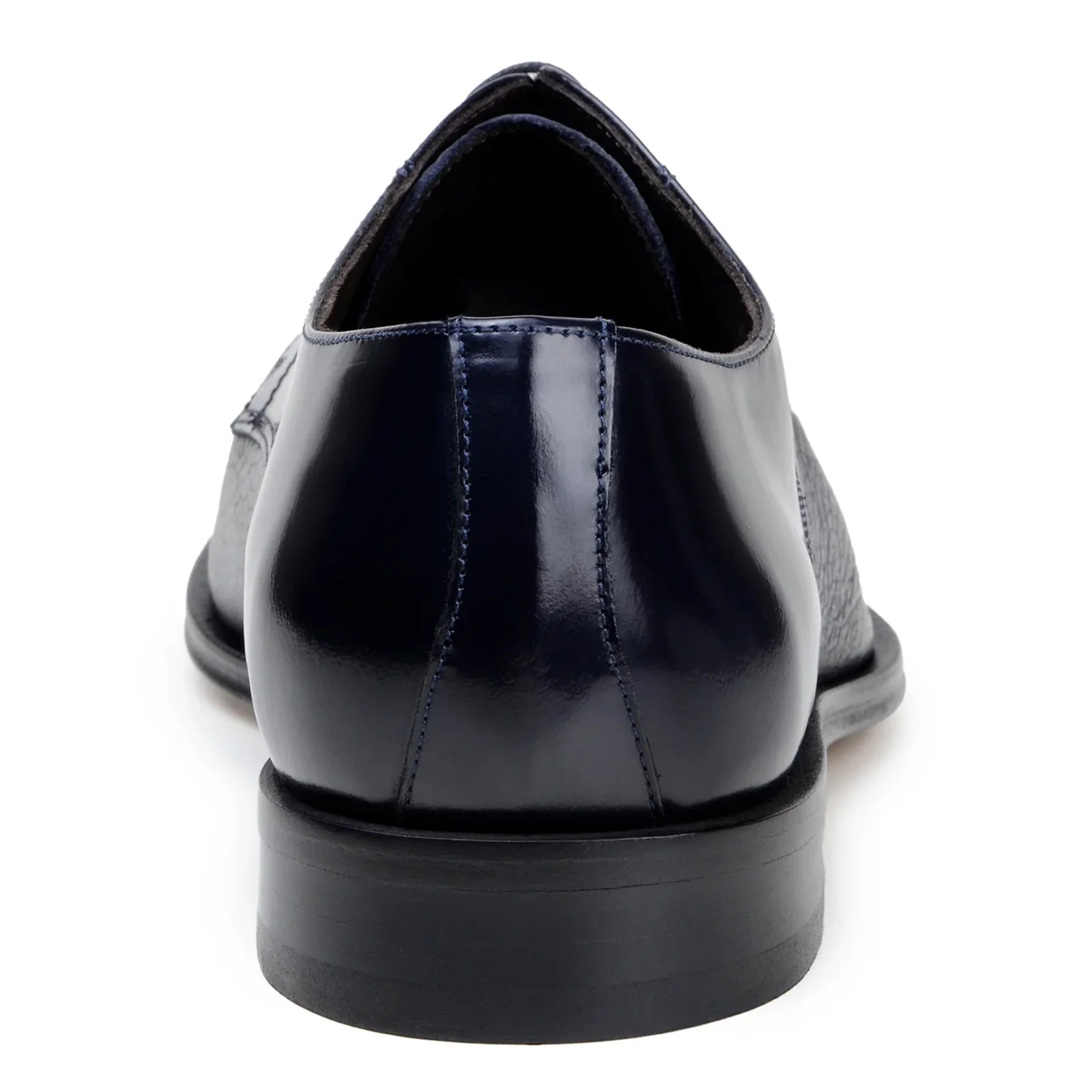 Men's Belvedere Alexander Italian Deerskin & Nappa Leather Cap Toe Dress Shoe in Navy - Image 5