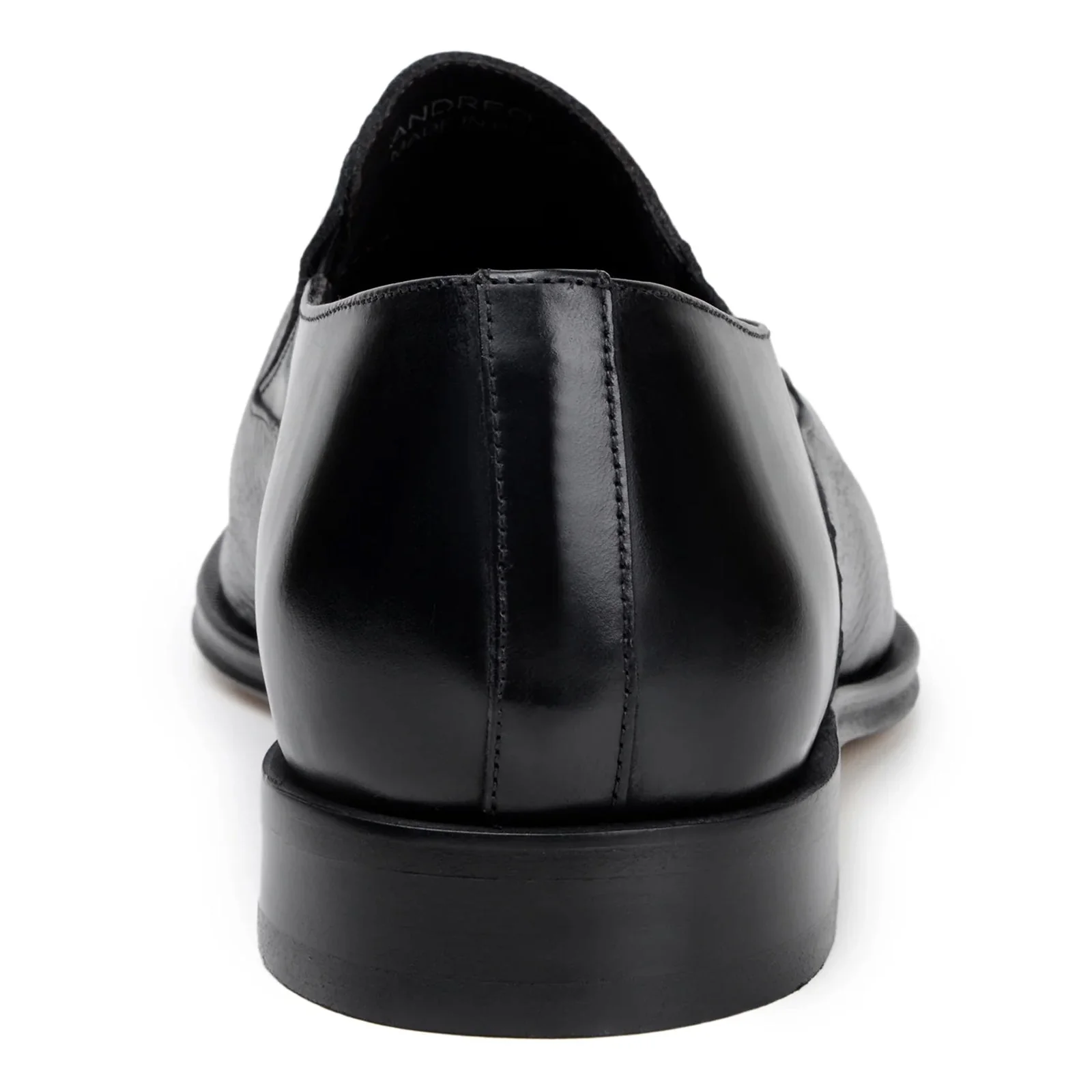 Men's Belvedere Andreo Italian Deerskin & Nappa Leather Cap Toe Slip On Loafer in Black - Image 6