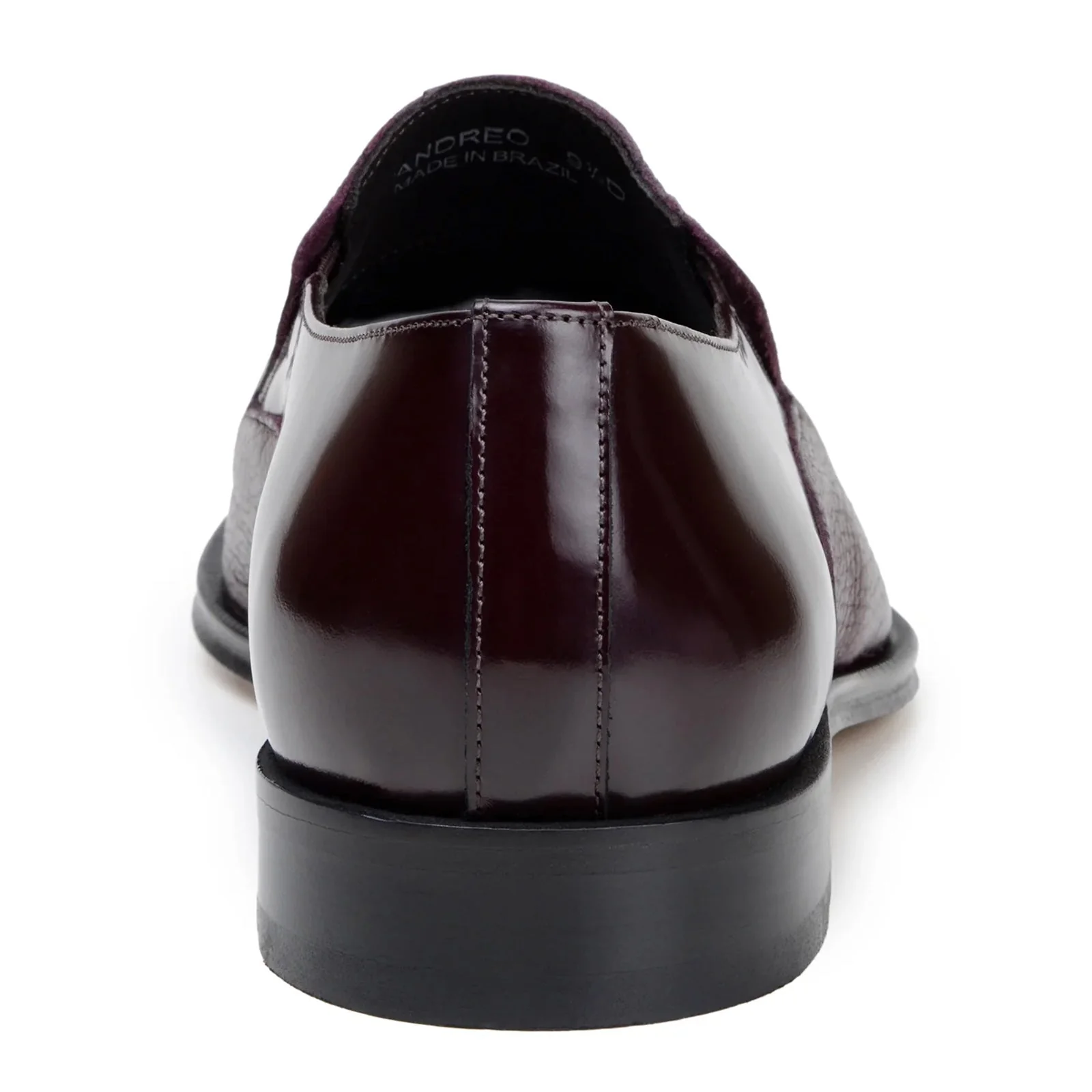 Men's Belvedere Andreo Italian Deerskin & Nappa Leather Cap Toe Slip On Loafer in Burgundy - Image 5