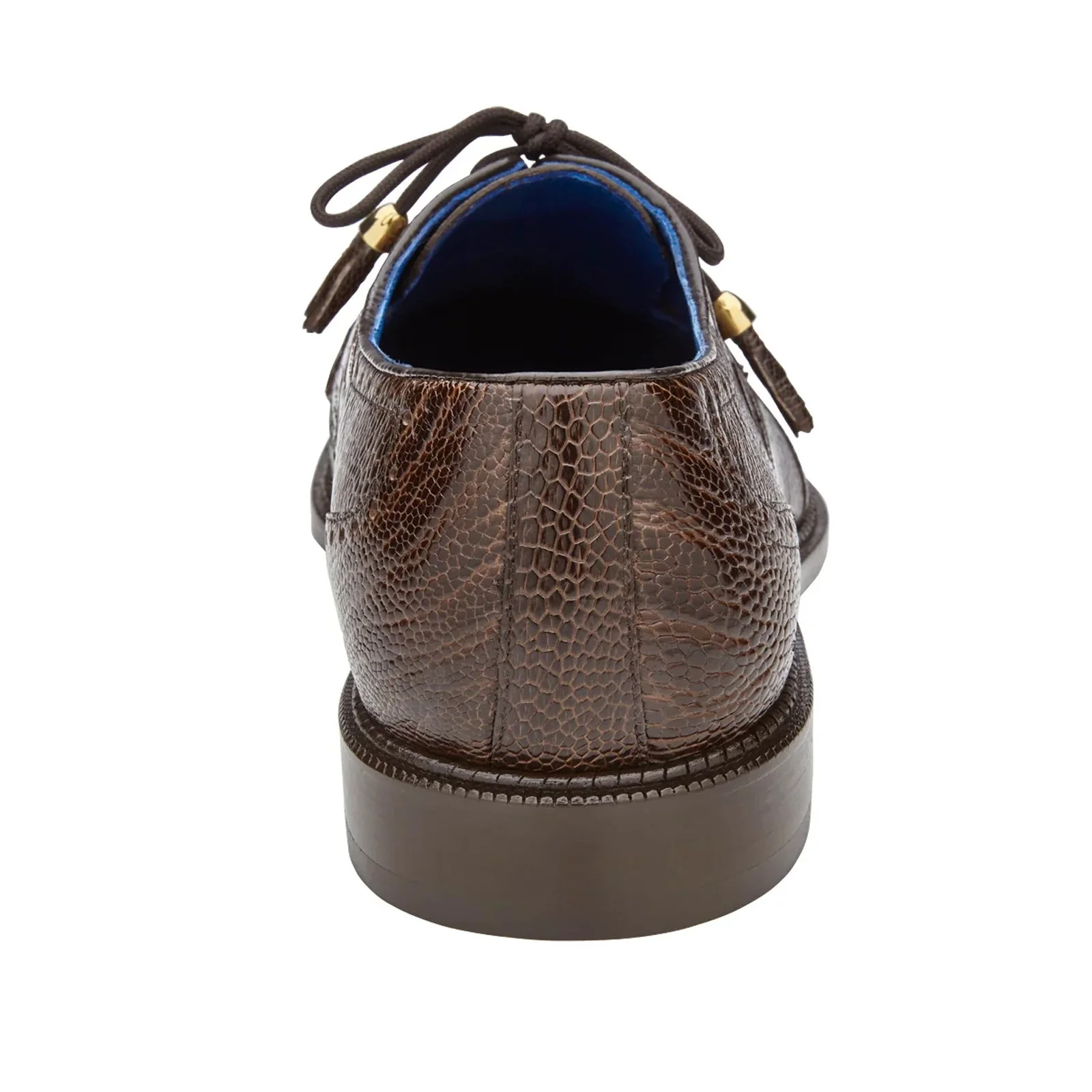 Men's Belvedere Batta Cap Toe Ostrich Dress Shoe in Brown - Image 5