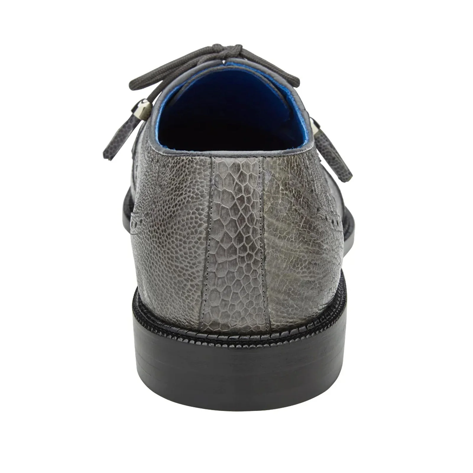 Men's Belvedere Batta Cap Toe Ostrich Dress Shoe in Grey - Image 5