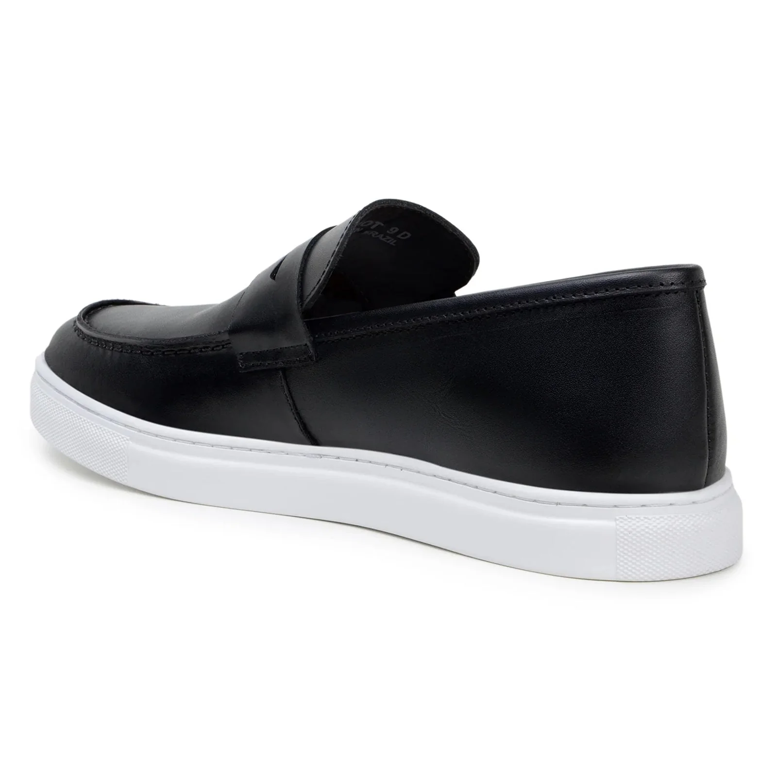 Men's Belvedere Elliot Nappa Leather Casual Slip On Penny Loafer in Black - Image 4