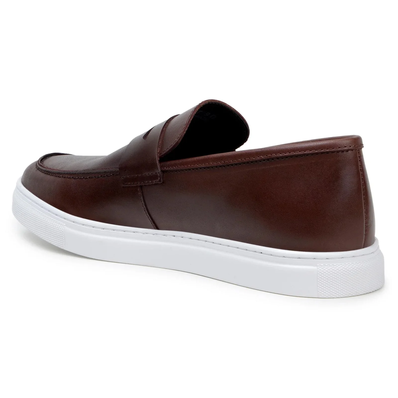 Men's Belvedere Elliot Nappa Leather Casual Slip On Penny Loafer in Brown - Image 4