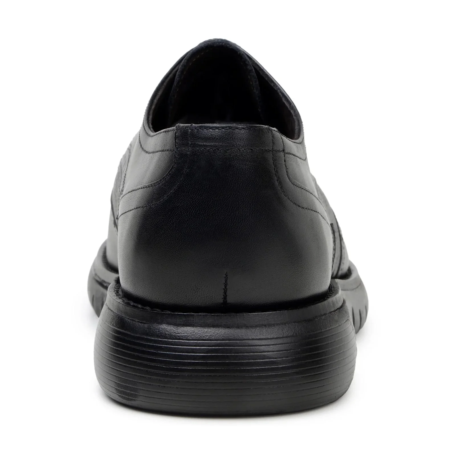 Men's Belvedere Enzo Nappa Leather Casual Wingtip Dress Shoe in Black - Image 5