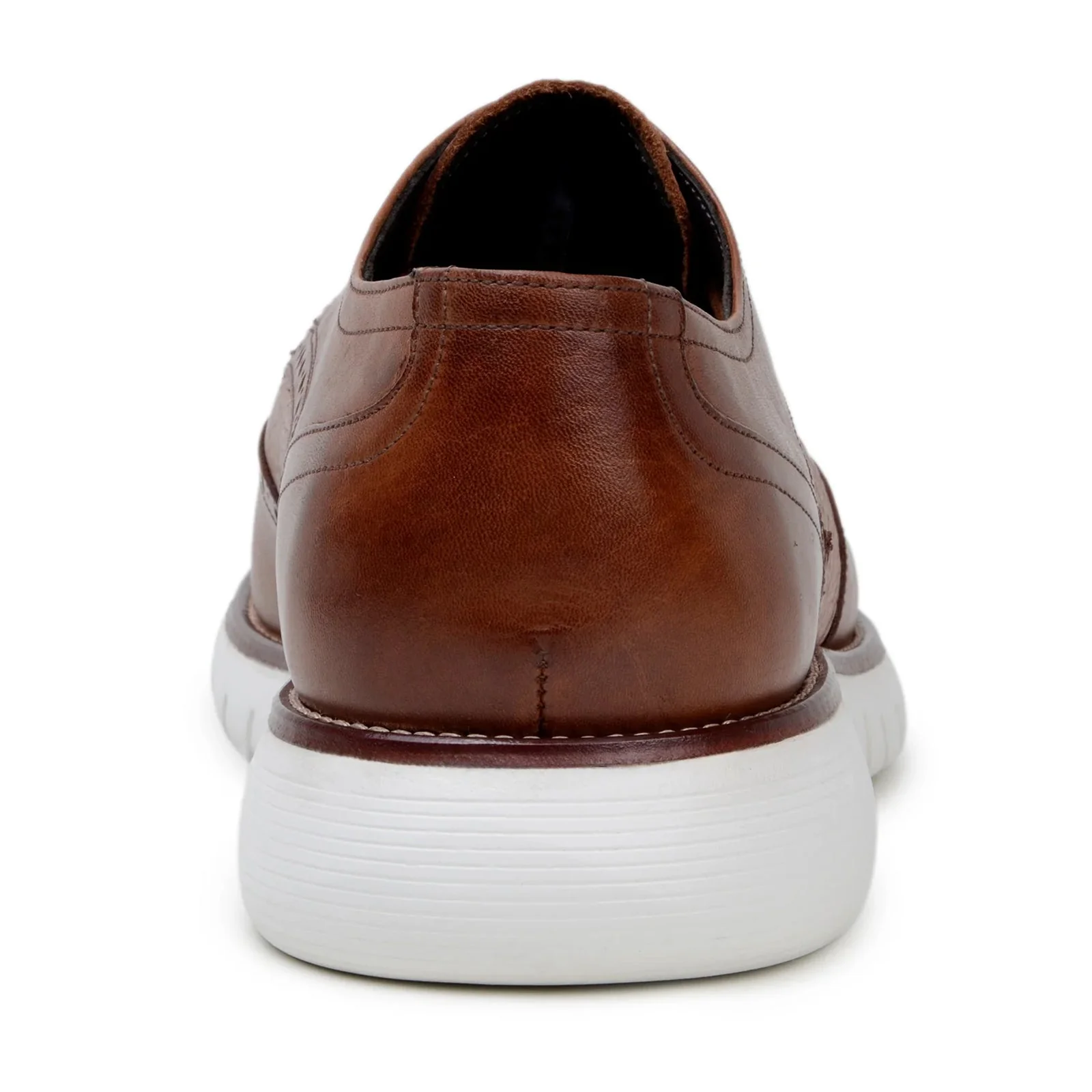 Men's Belvedere Enzo Nappa Leather Casual Wingtip Dress Shoe in Tan - Image 5