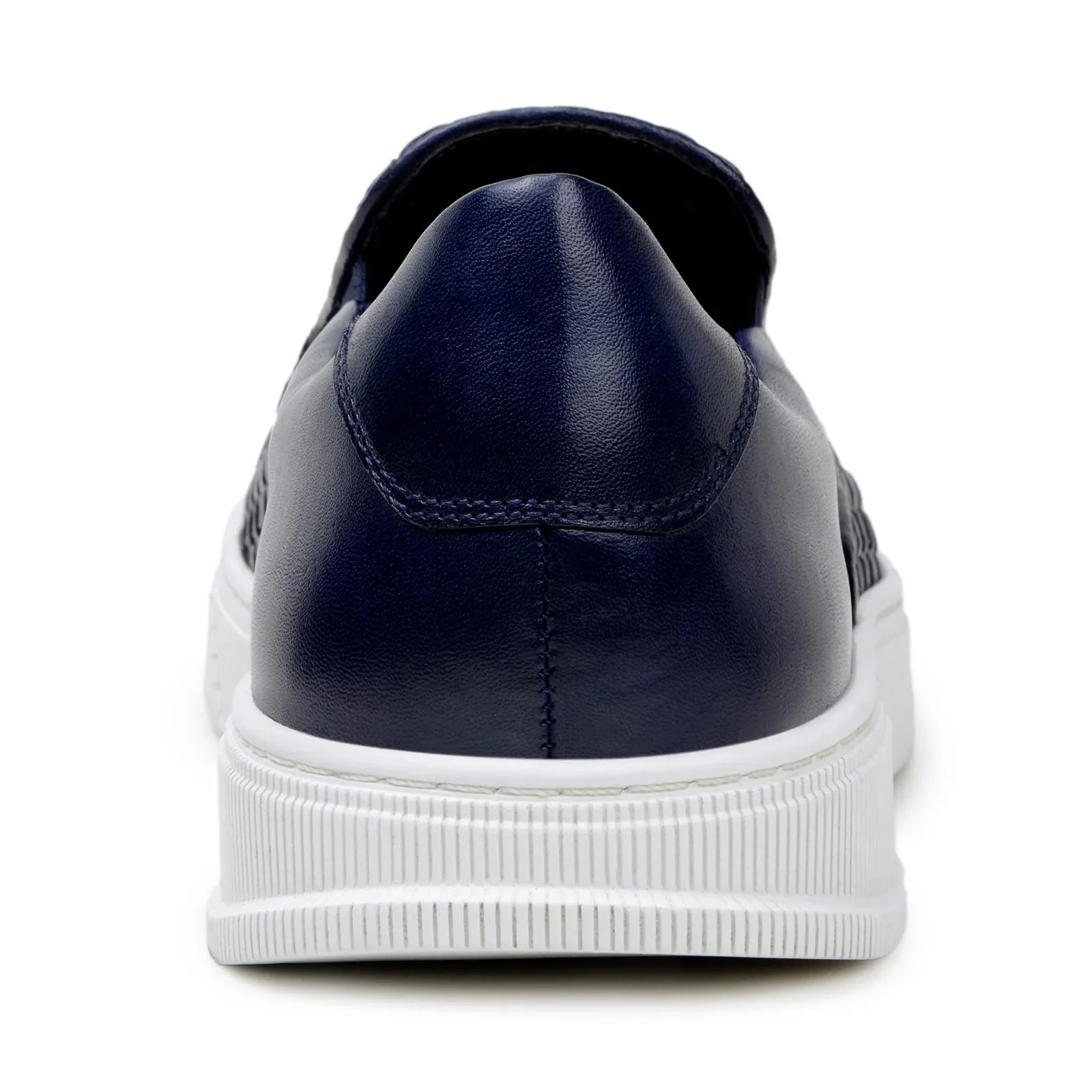 Men's Belvedere Fernando Quilted Leather Slip on Dress Sneaker in Navy - Image 5