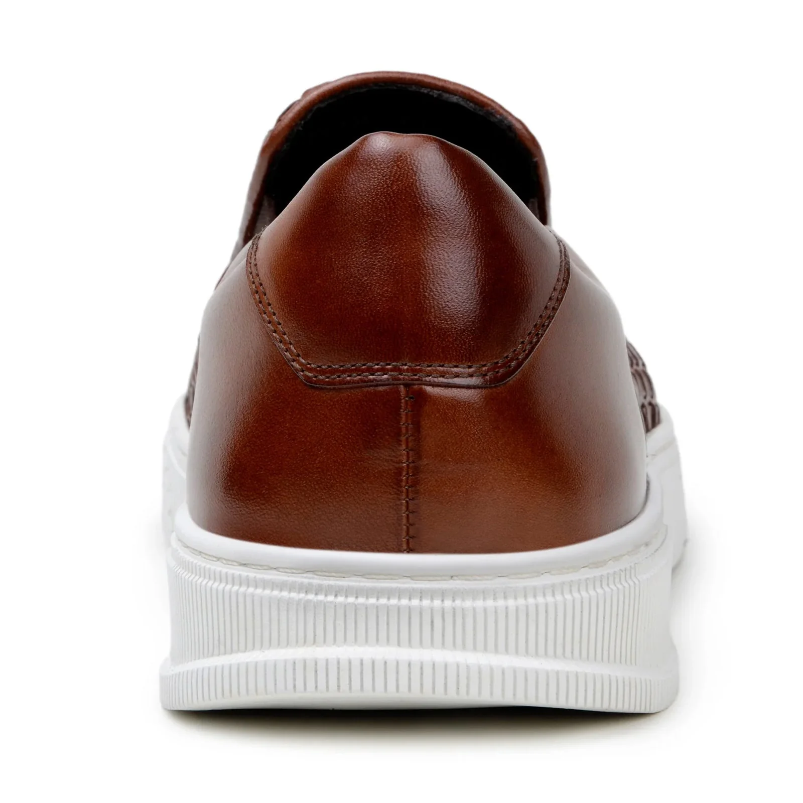 Men's Belvedere Fernando Quilted Leather Slip on Dress Sneaker in Tan - Image 5