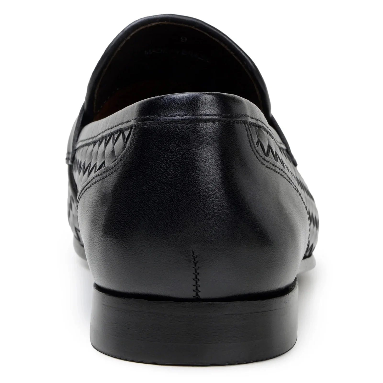 Men's Belvedere Luca Italian Calf Leather Slip on Penny Loafer in Black - Image 6