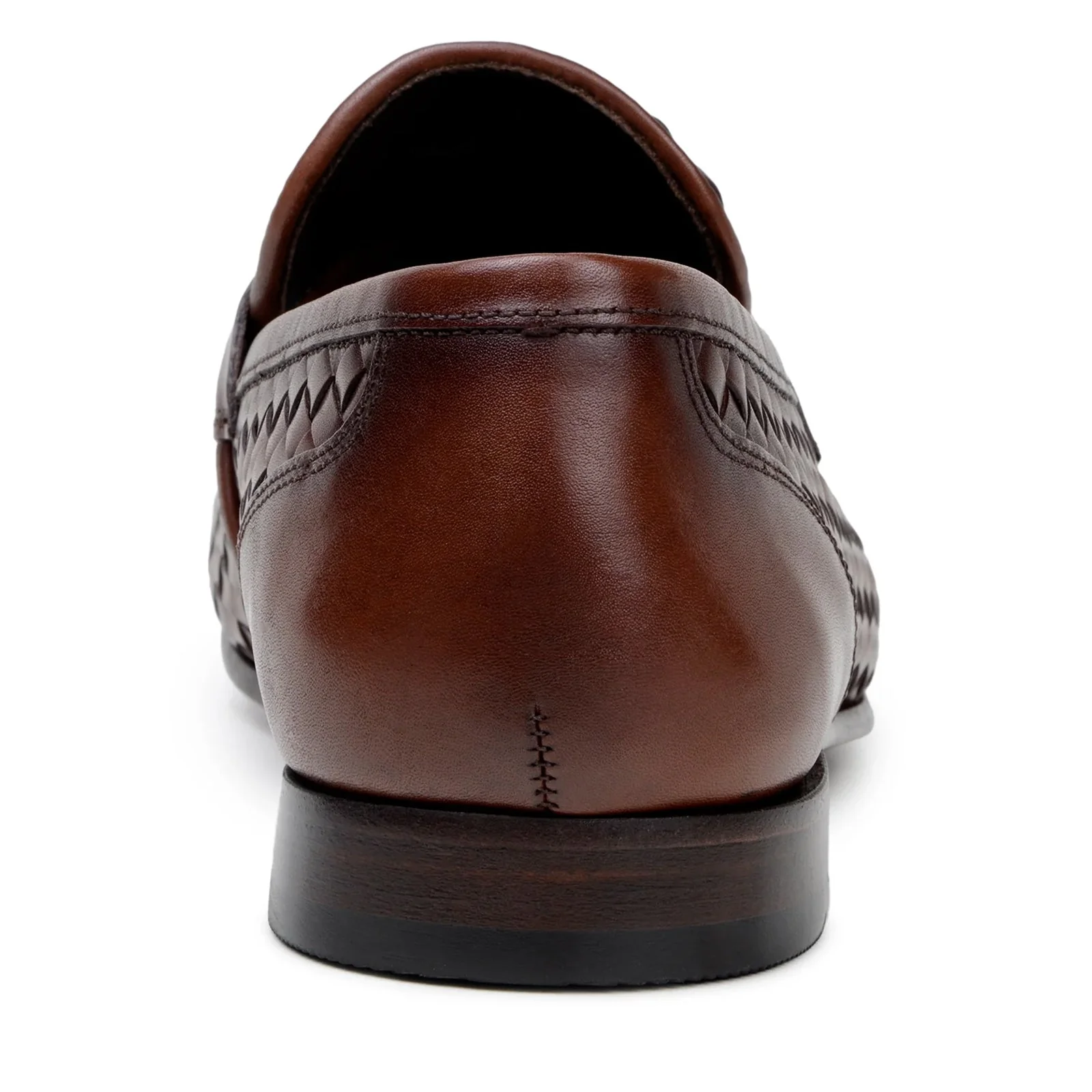 Men's Belvedere Luca Italian Calf Leather Slip on Penny Loafer in Tan - Image 5