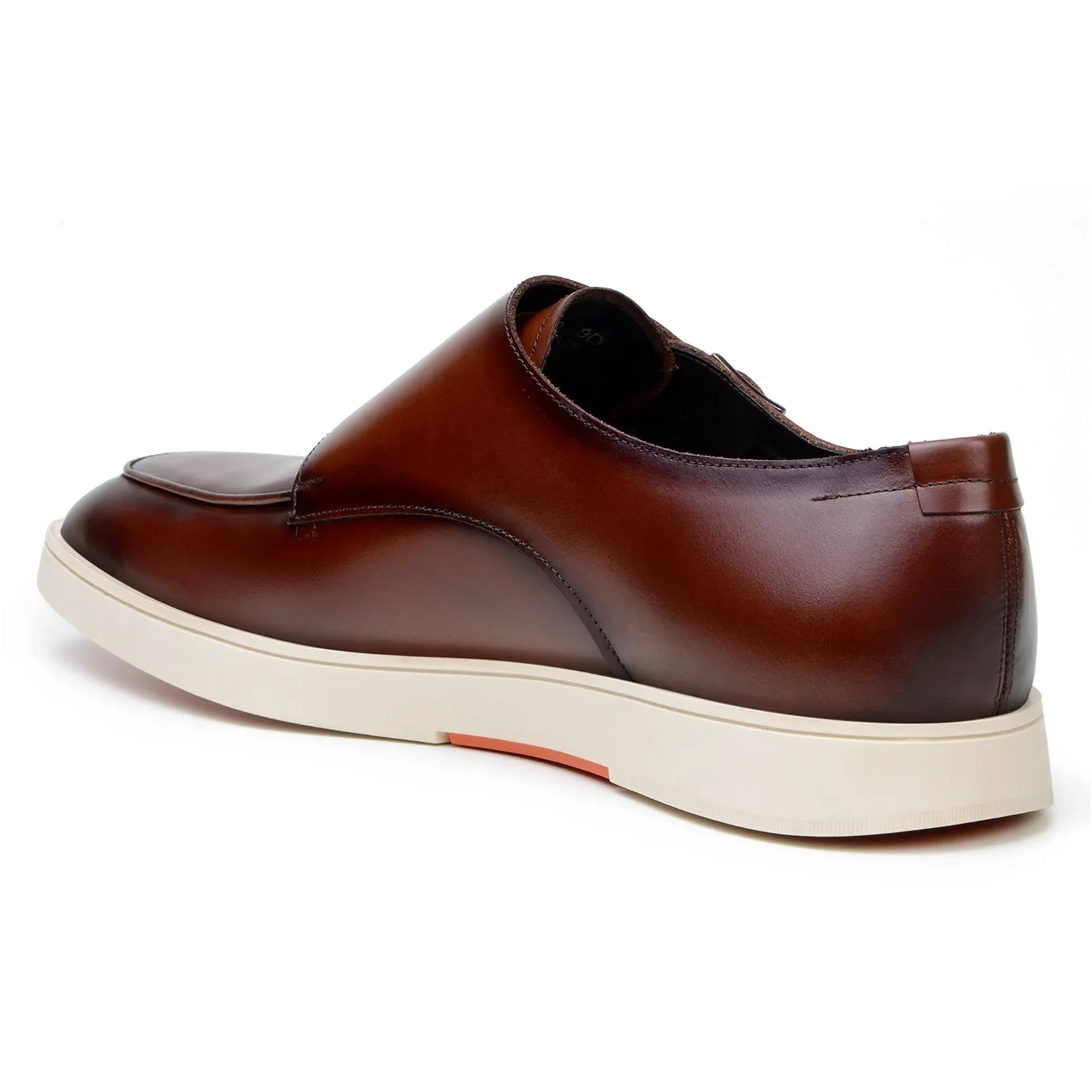 Men's Belvedere Marcio Nappa Leather Double Monkstrap Casual Dress Shoe in Cognac - Image 3