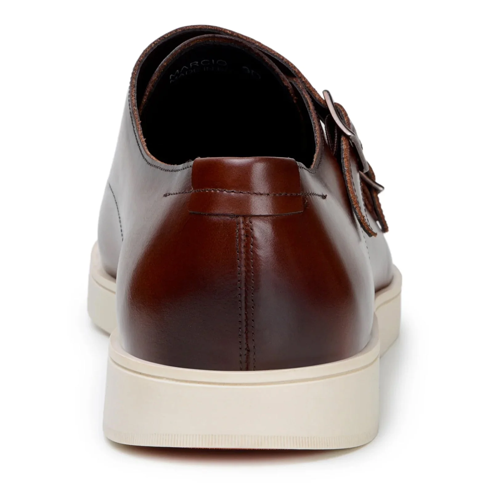 Men's Belvedere Marcio Nappa Leather Double Monkstrap Casual Dress Shoe in Cognac - Image 4