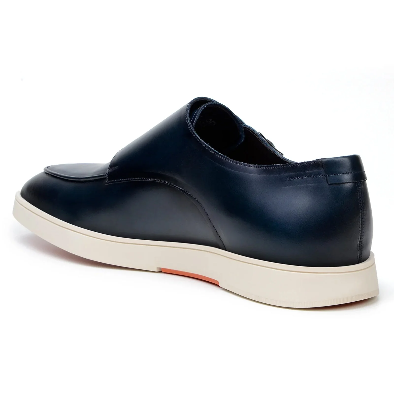 Men's Belvedere Marcio Nappa Leather Double Monkstrap Casual Dress Shoe in Navy - Image 4