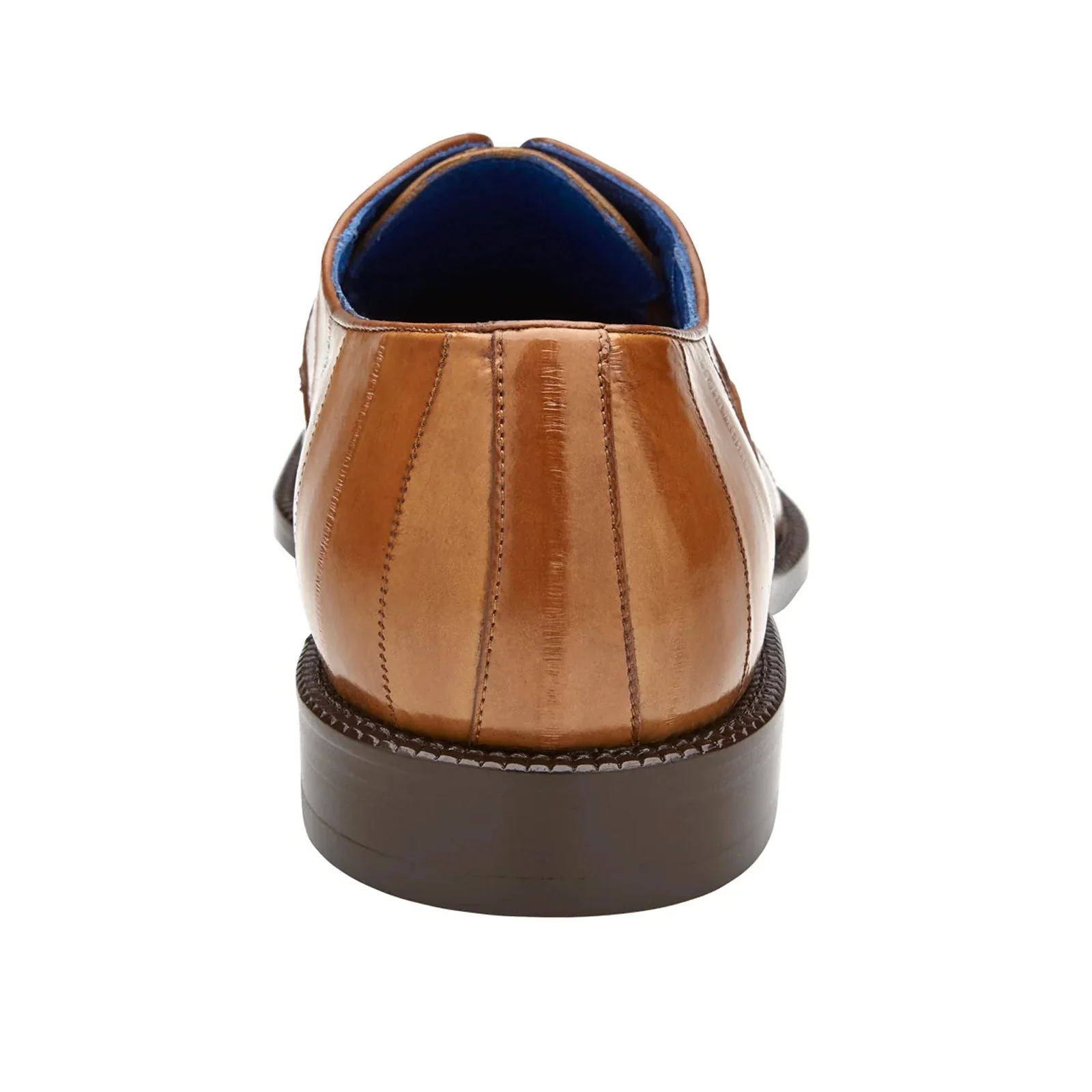 Men's Belvedere Mare Ostrich Leg & Eel Skin Dress Shoe in Camel - Image 5