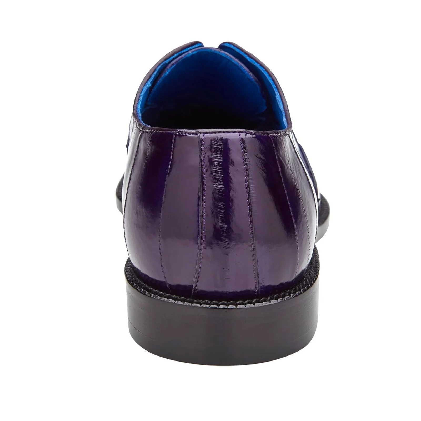Men's Belvedere Mare Ostrich Leg & Eel Skin Dress Shoe in Purple - Image 5