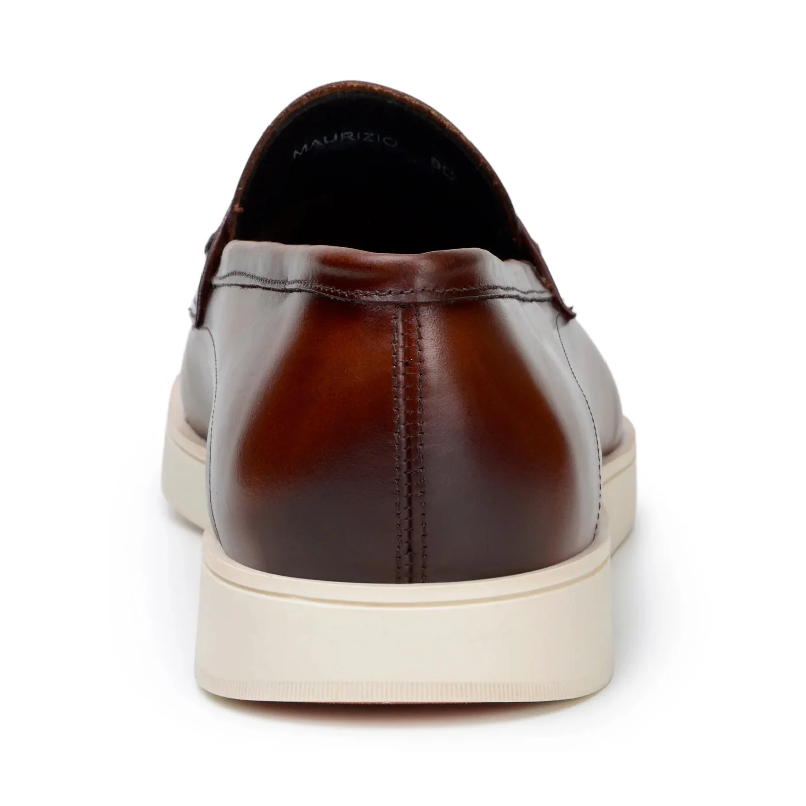 Men's Belvedere Maurizio Nappa Leather Casual Penny Loafer in Cognac - Image 4