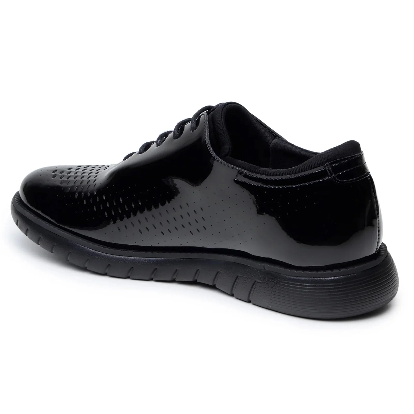 Men's Belvedere Maxim Patent Leather Tuxedo Dress Sneaker in Black - Image 3