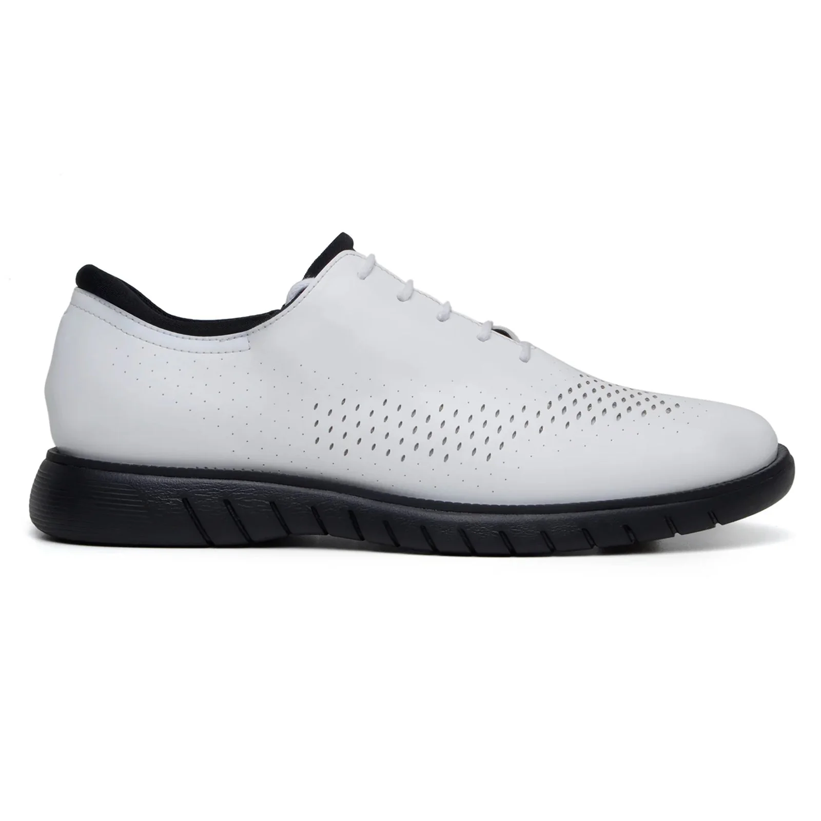 Men's Belvedere Maxim Patent Leather Tuxedo Dress Sneaker in White