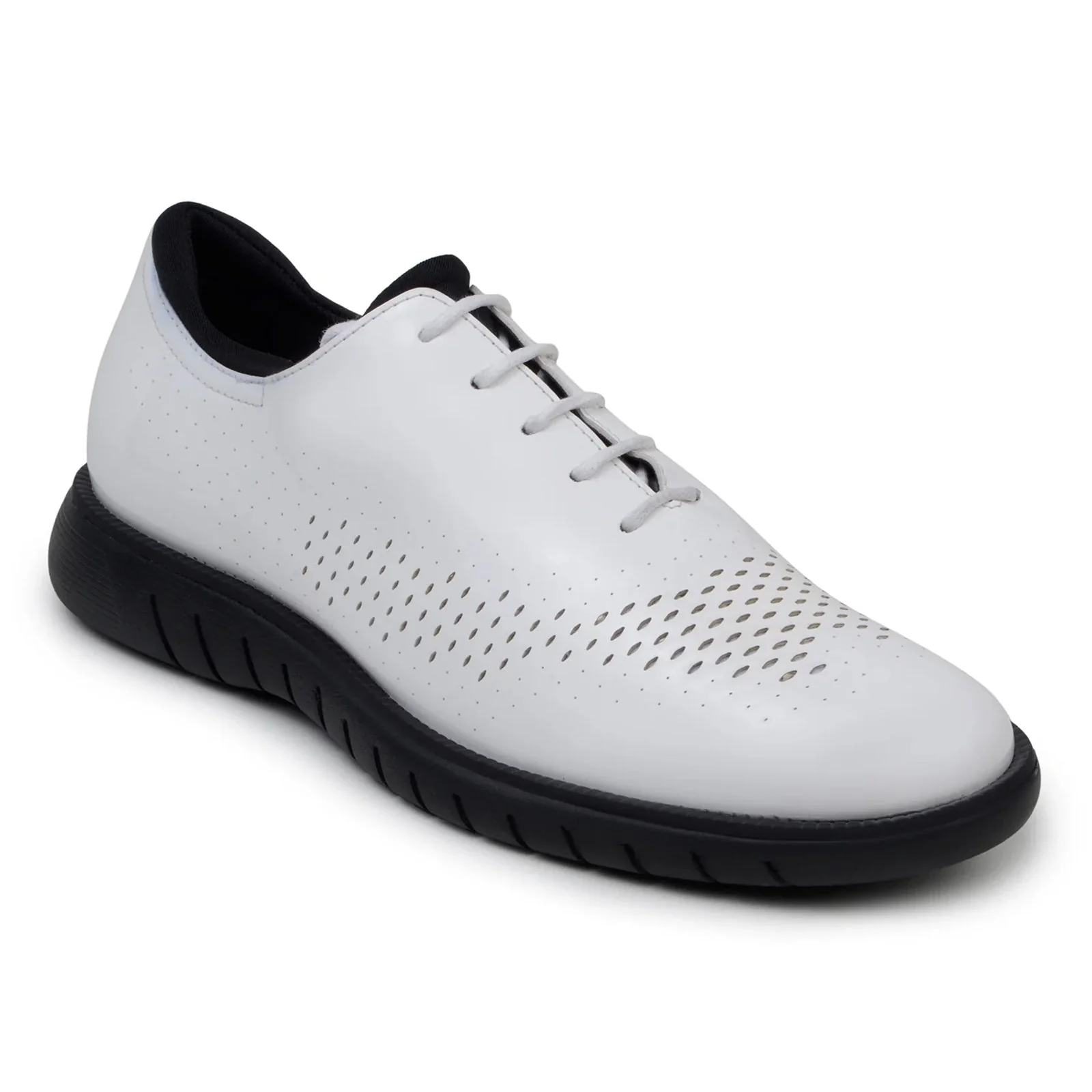 Men's Belvedere Maxim Patent Leather Tuxedo Dress Sneaker in White - Image 2