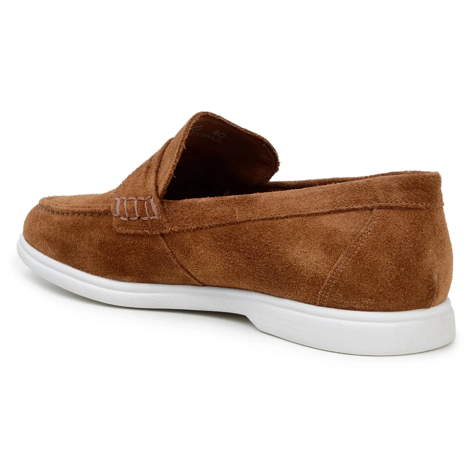 Men's Belvedere Niko Italian Suede Casual Slip on Penny Loafer in Bourbon - Image 5