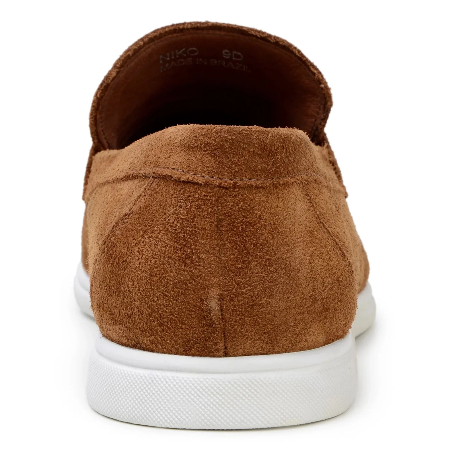 Men's Belvedere Niko Italian Suede Casual Slip on Penny Loafer in Bourbon - Image 6
