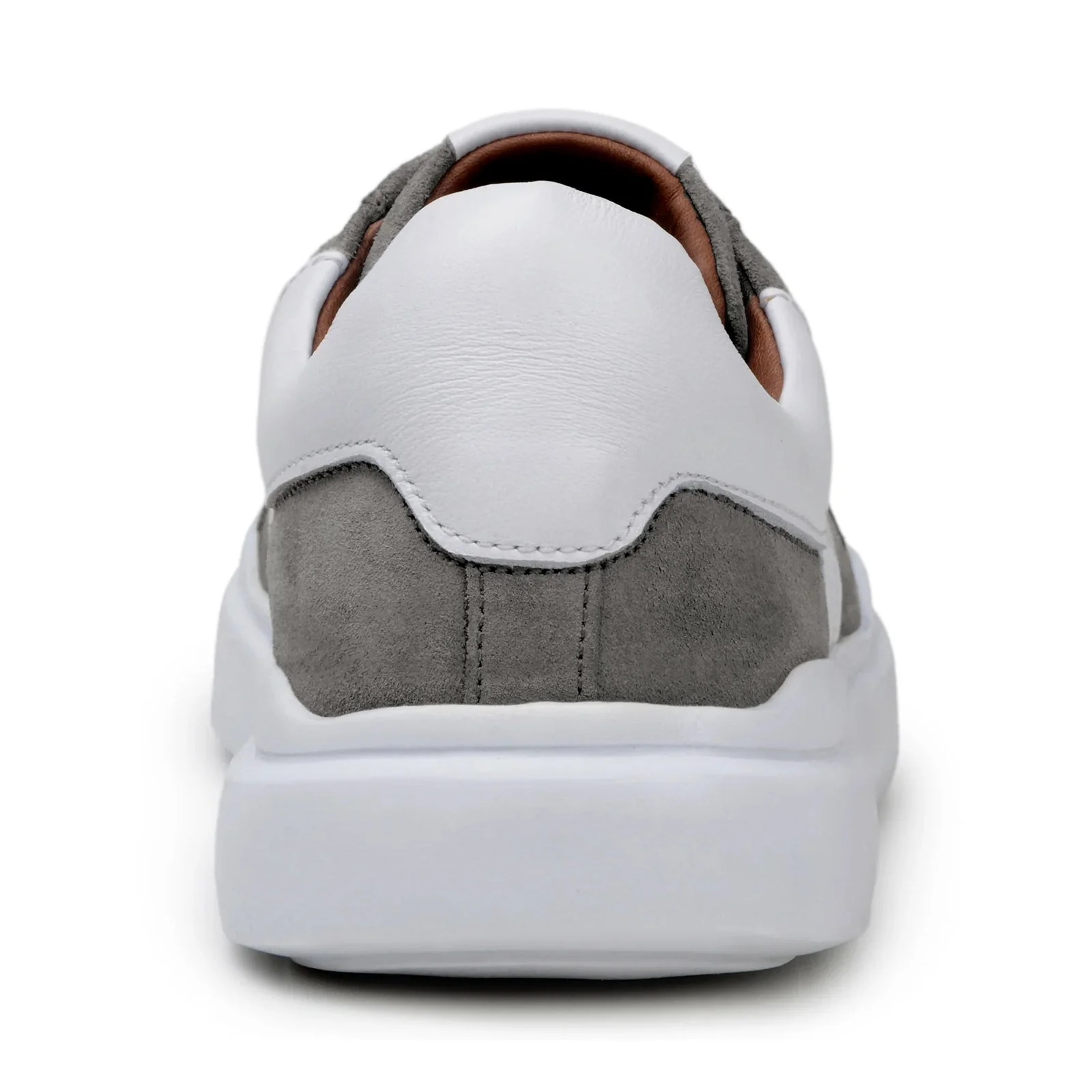 Men's Belvedere Olivier Suede Tennis Shoe in Grey & White - Image 5