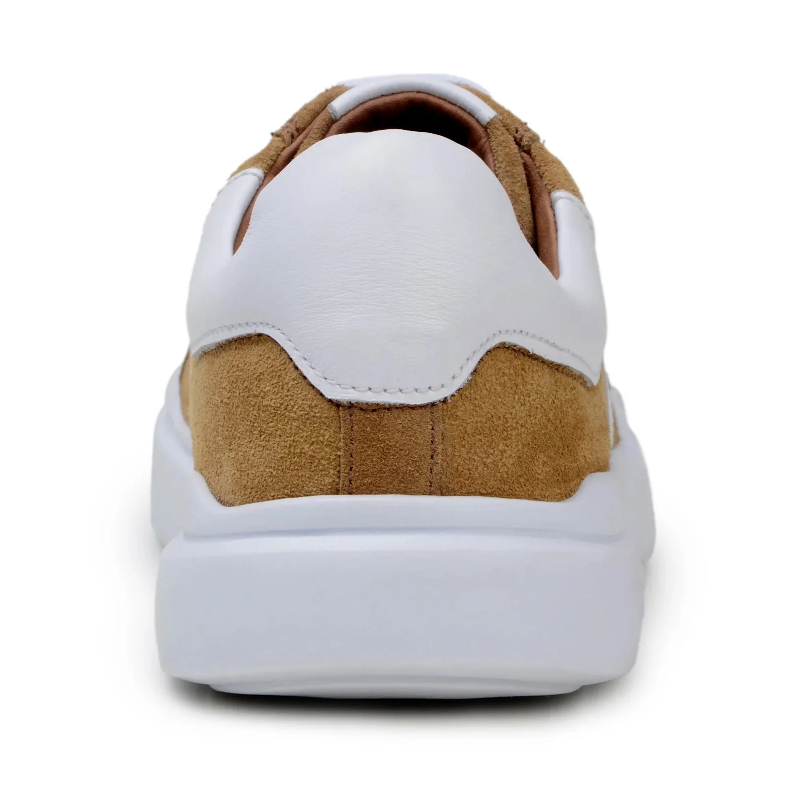 Men's Belvedere Olivier Suede Tennis Shoe in Tan & White - Image 5