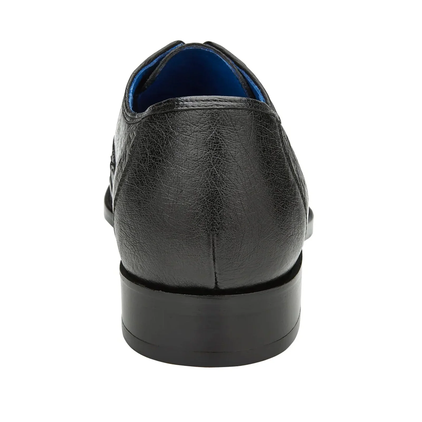 Men's Belvedere Orlando Ostrich Quill Plain Toe Dress Shoe in Black - Image 5