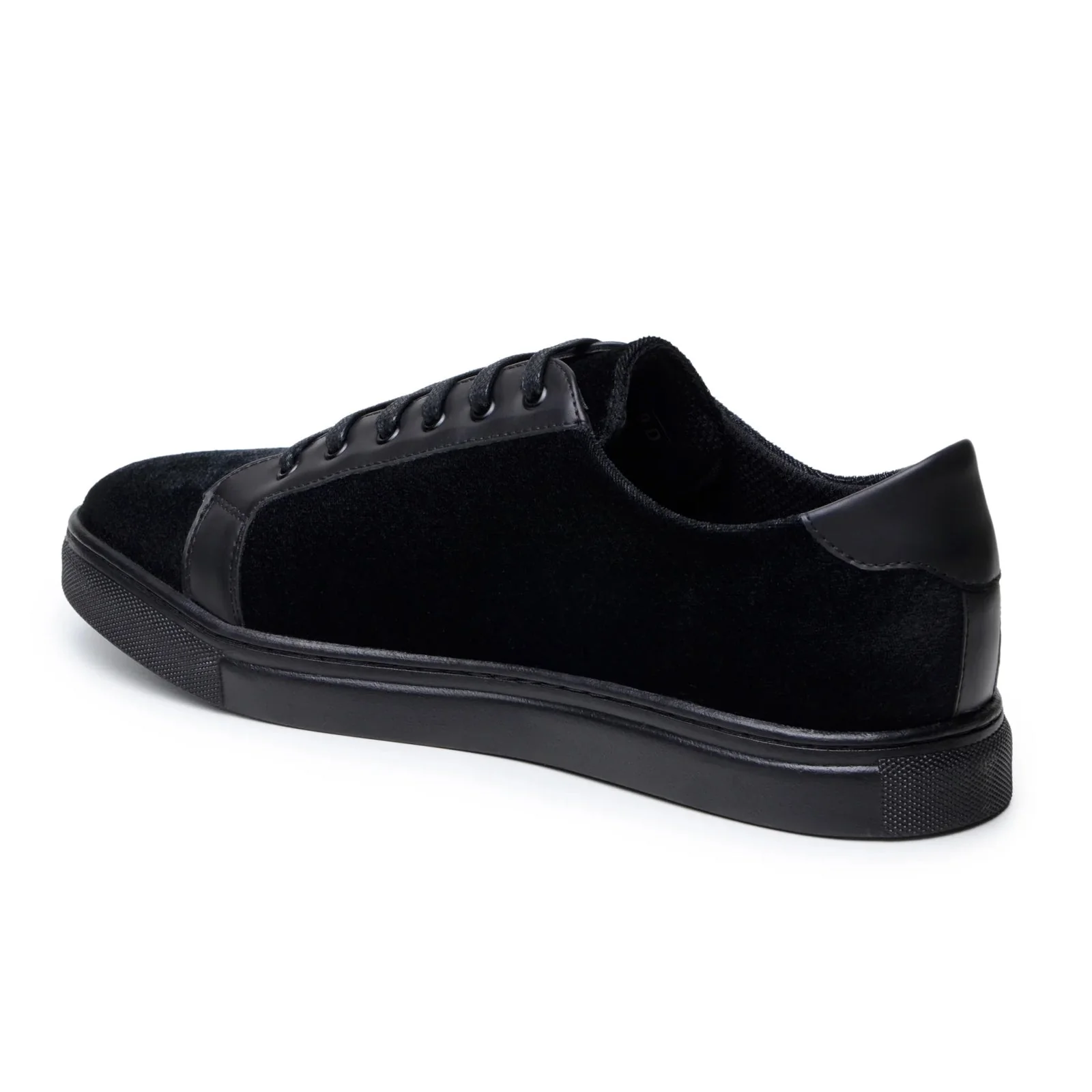 Men's Belvedere Prince Velvet & Matte Leather Tuxedo Sneaker in Black - Image 3