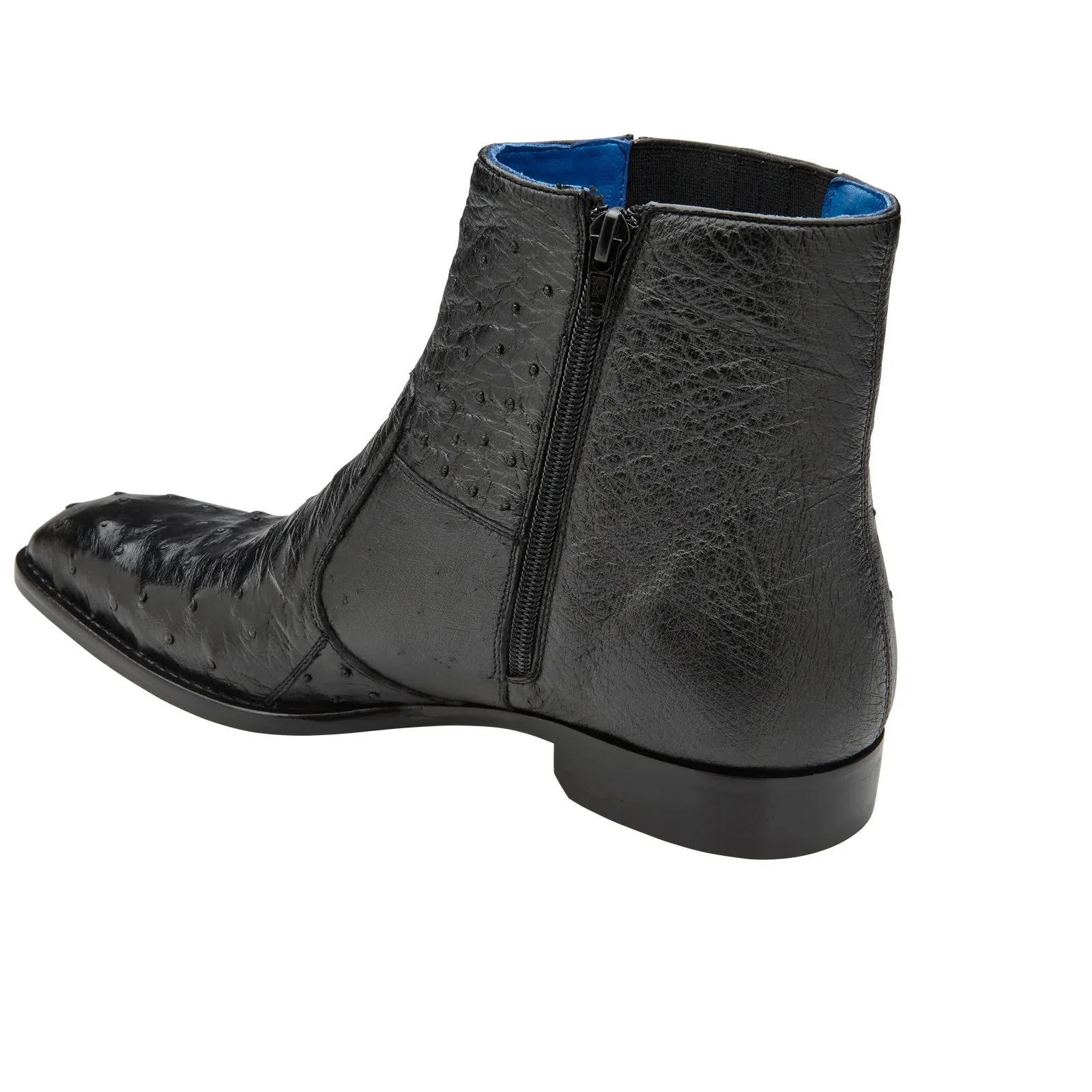 Men's Belvedere Roger Ostrich Quill Dress Boot in Black - Image 4