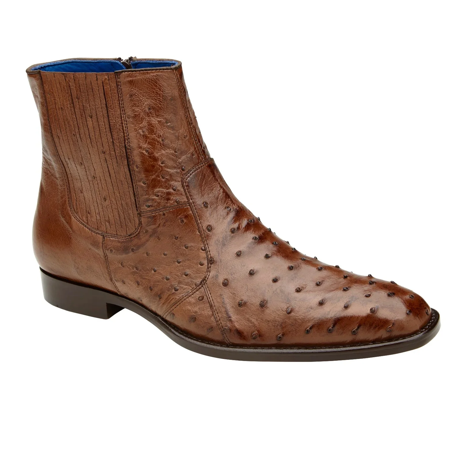 Men's Belvedere Roger Ostrich Quill Dress Boot in Brown - Image 2