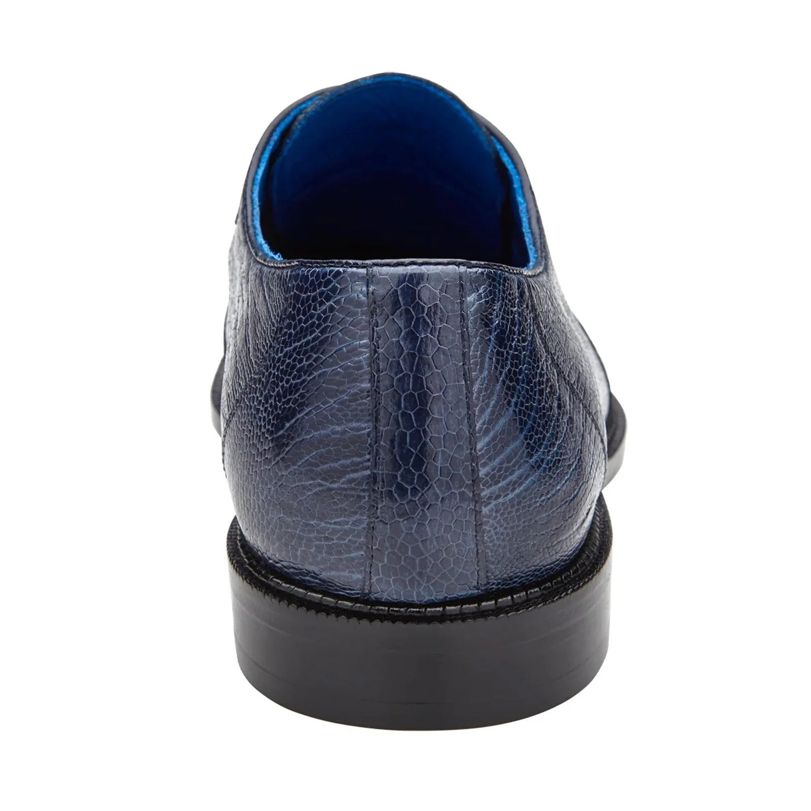 Men's Belvedere Siena Ostrich Leg Moc Toe Dress Shoe in Navy - Image 5