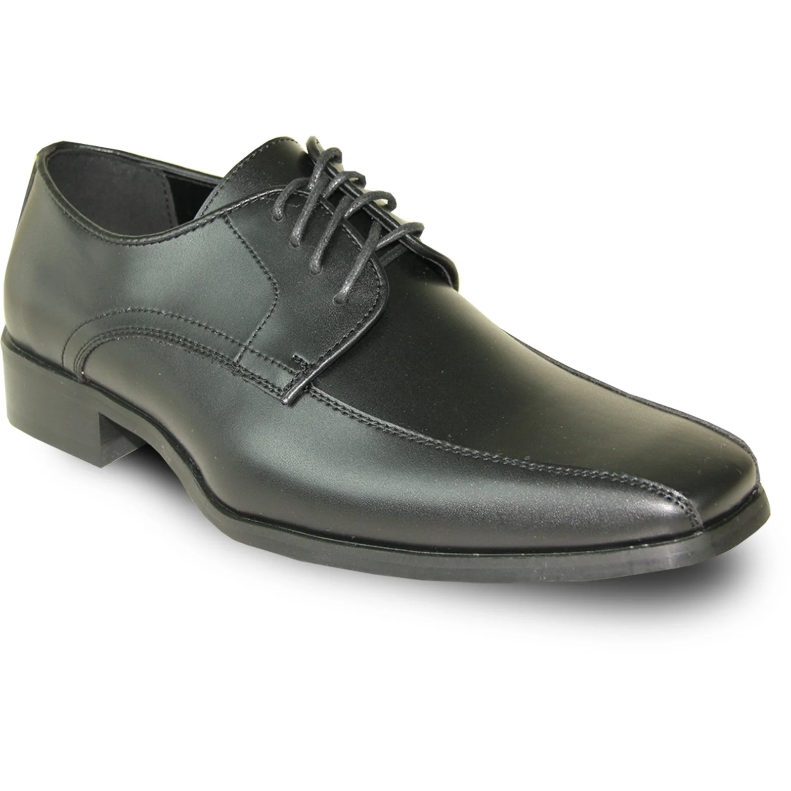 Mens Classic Bicycle Square Pointy Toe Dress Shoe in Black
