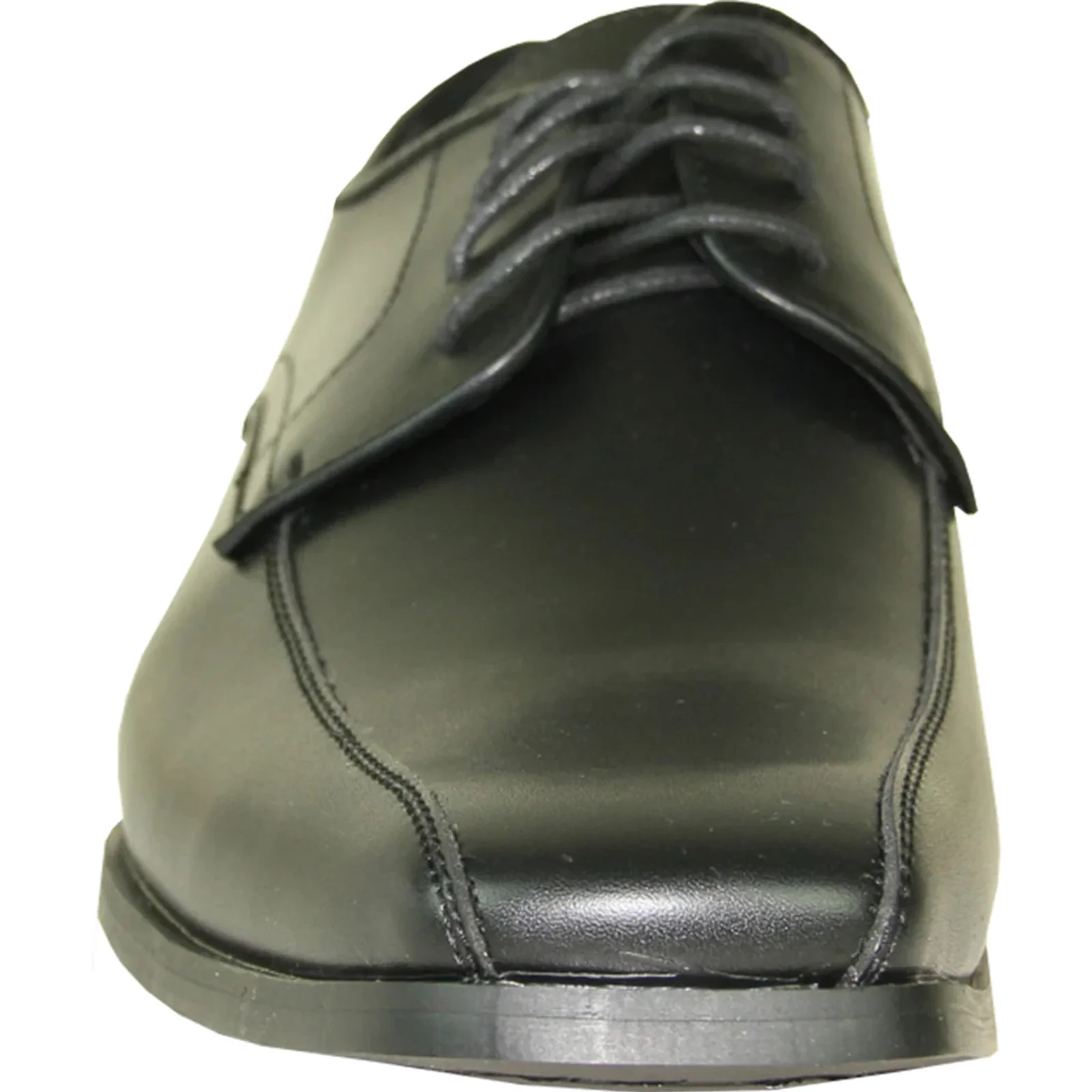 Mens Classic Bicycle Square Pointy Toe Dress Shoe in Black - Image 4