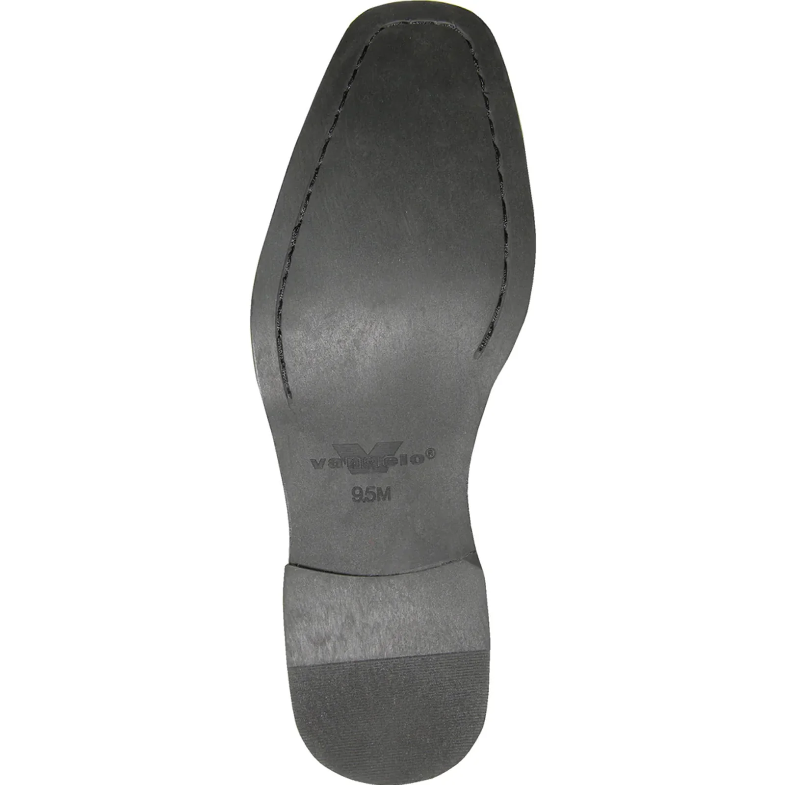 Mens Classic Bicycle Square Pointy Toe Dress Shoe in Black - Image 7