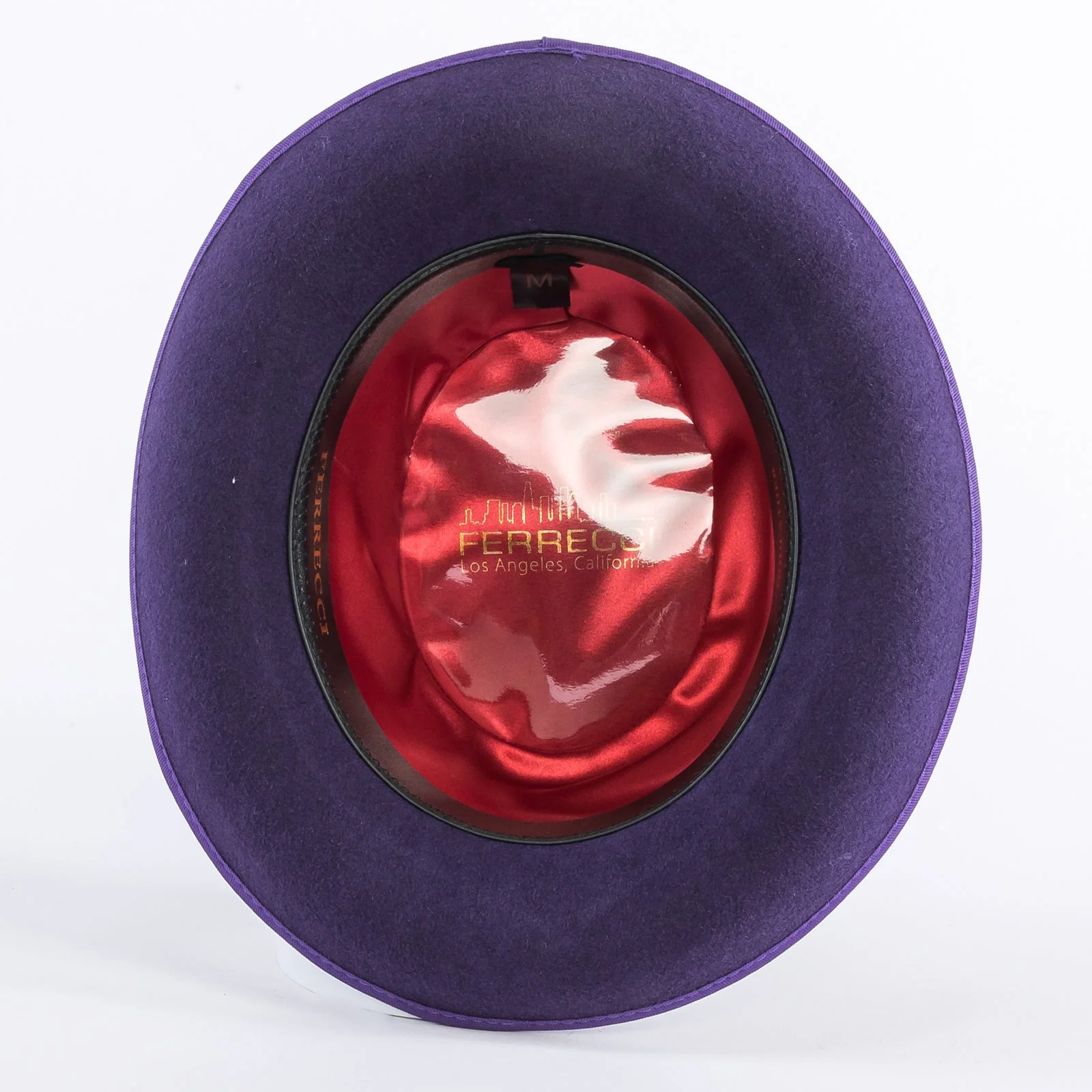 Mens Classic Gangster Godfather Wool Dress Hat in Purple - Image 4