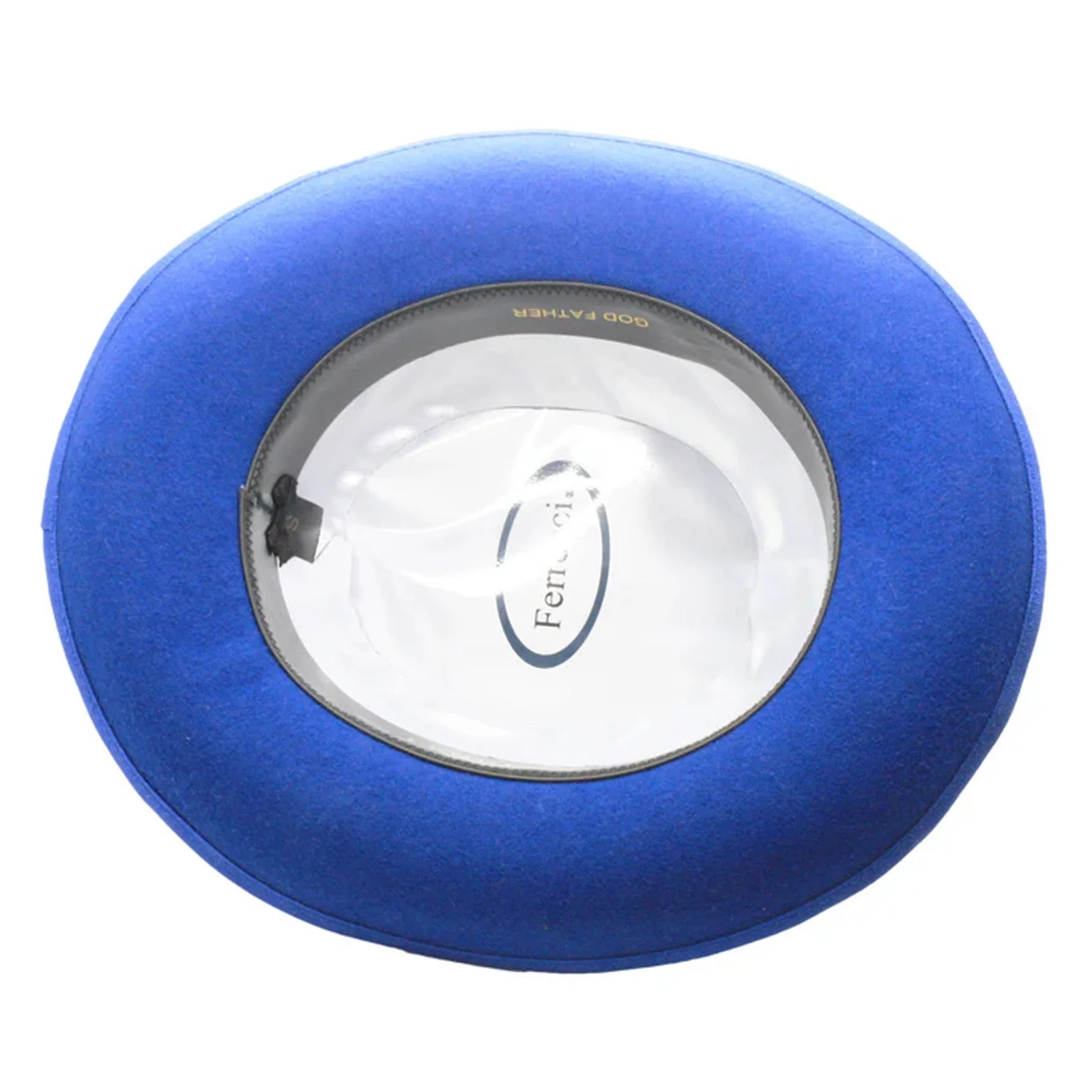 Mens Classic Gangster Godfather Wool Dress Hat in Royal Blue - Image 3