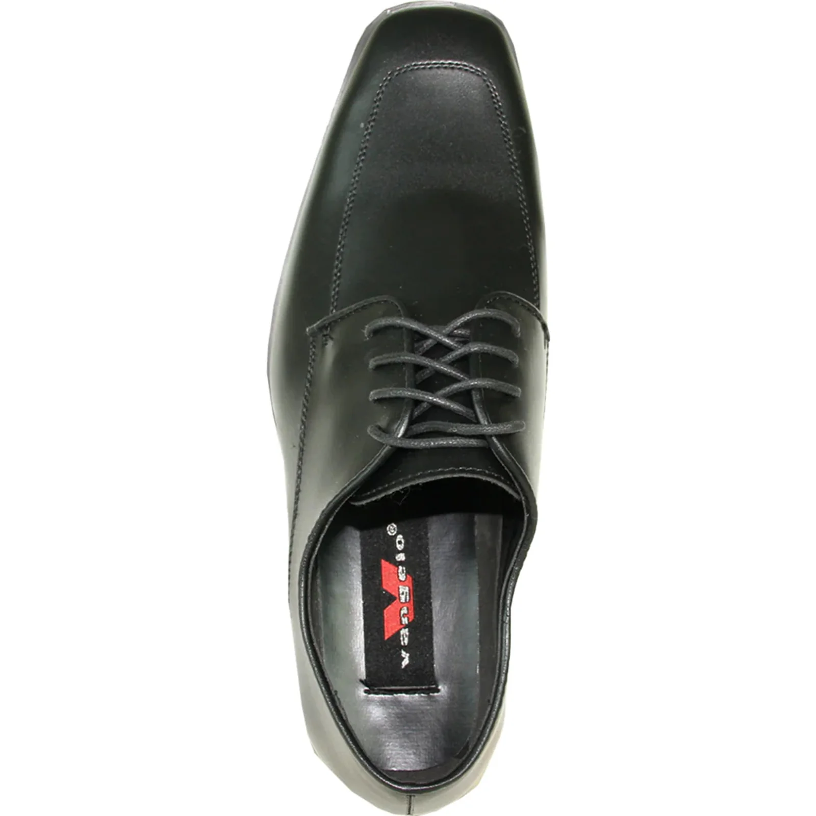 Mens Classic Moc Toe Tuxedo Prom Shoe in Black - Image 6