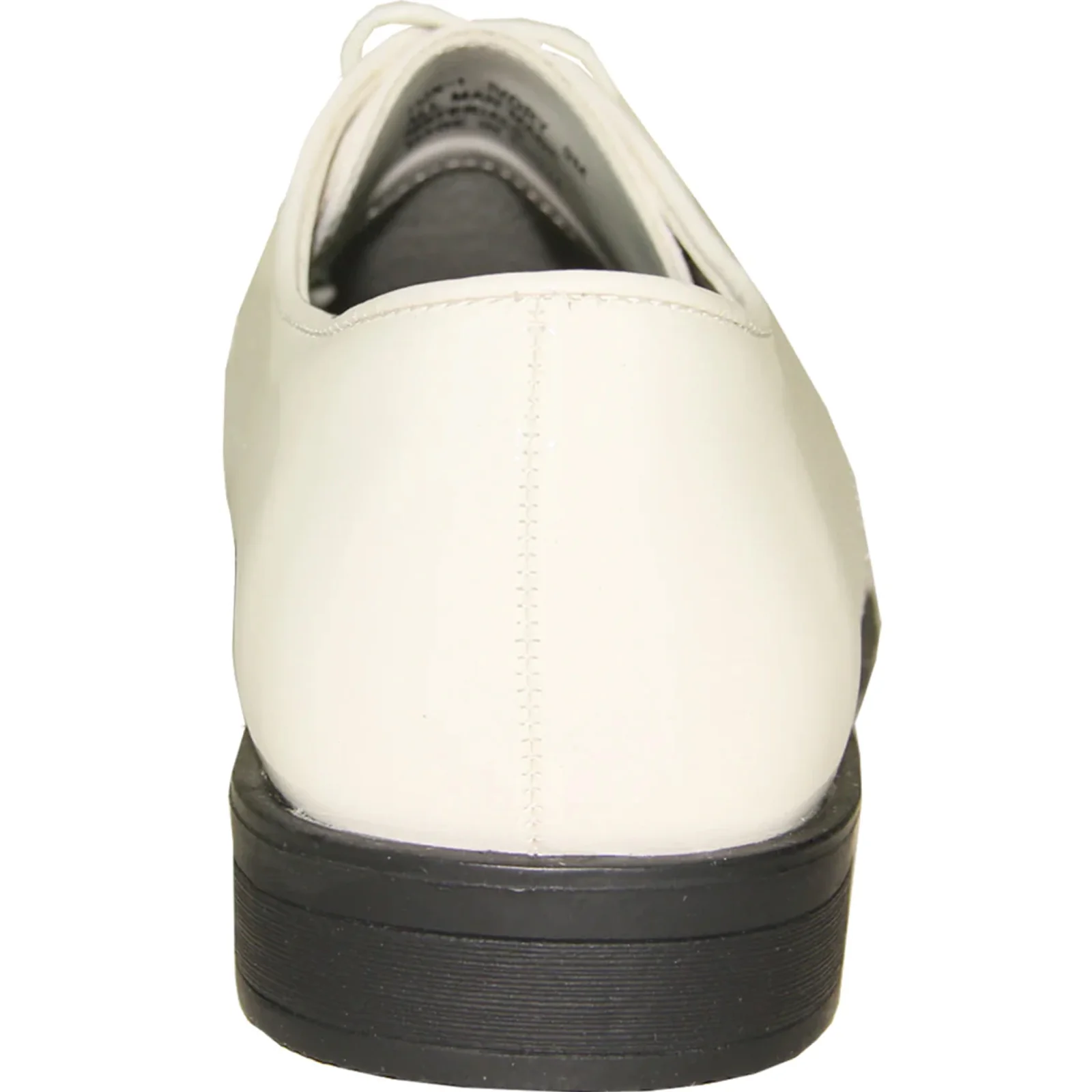 Mens Classic Plain Square Toe Shiny Patent Tuxedo Dress Shoe in Ivory - Image 5