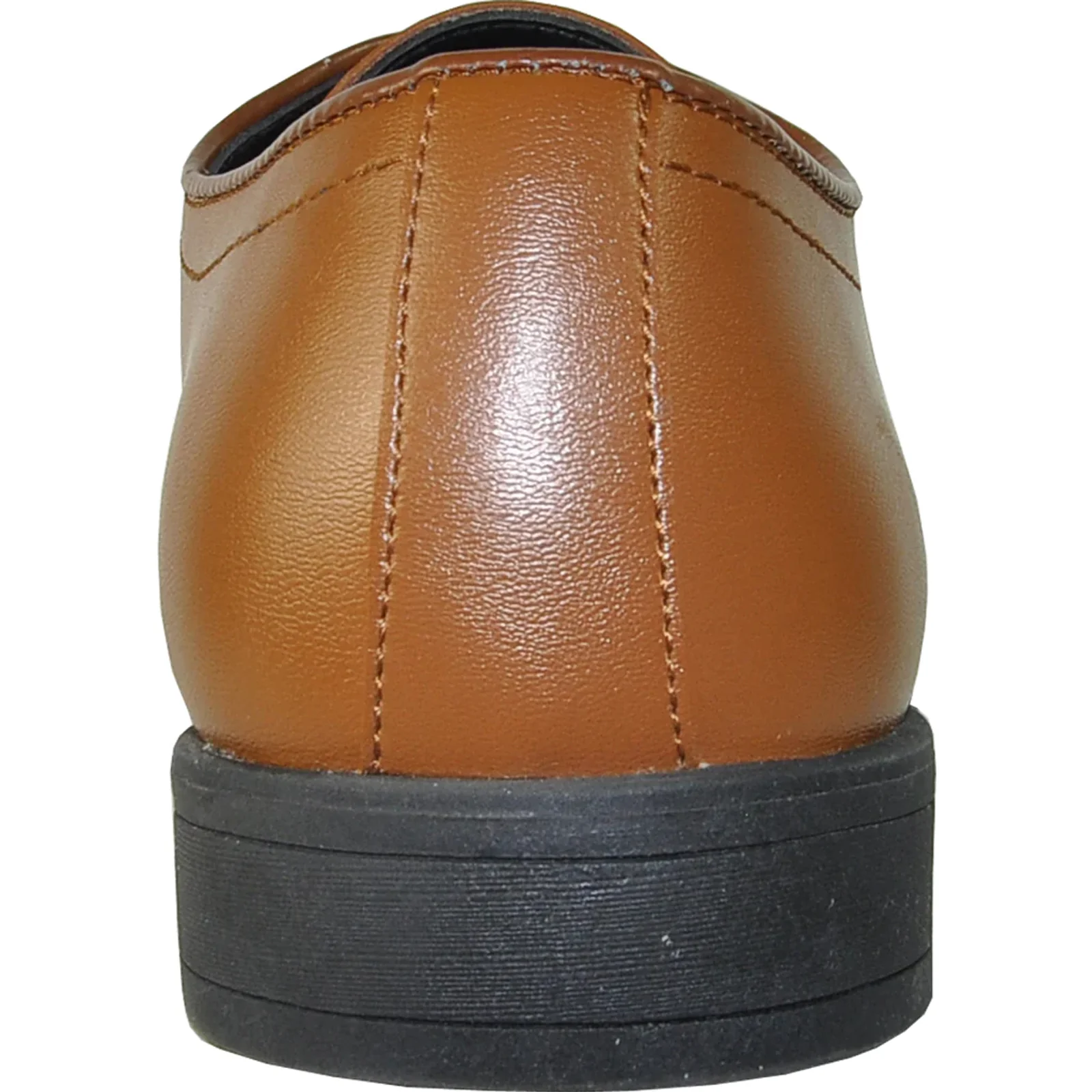 Mens Classic Plain Toe Oxford Dress Shoe in Light Brown - Image 5