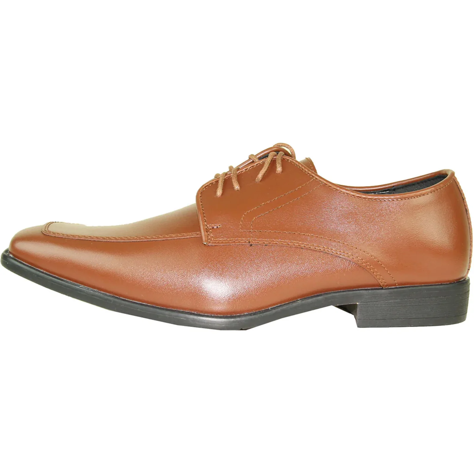 Mens Formal Oxford Lace Up Dress & Tuxedo Shoe in Light Brown - Image 3