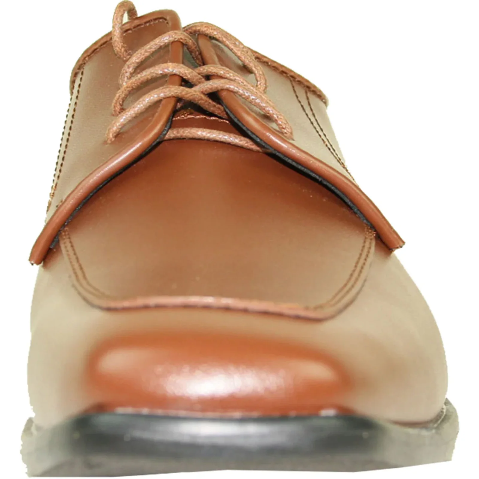 Mens Formal Oxford Lace Up Dress & Tuxedo Shoe in Light Brown - Image 4