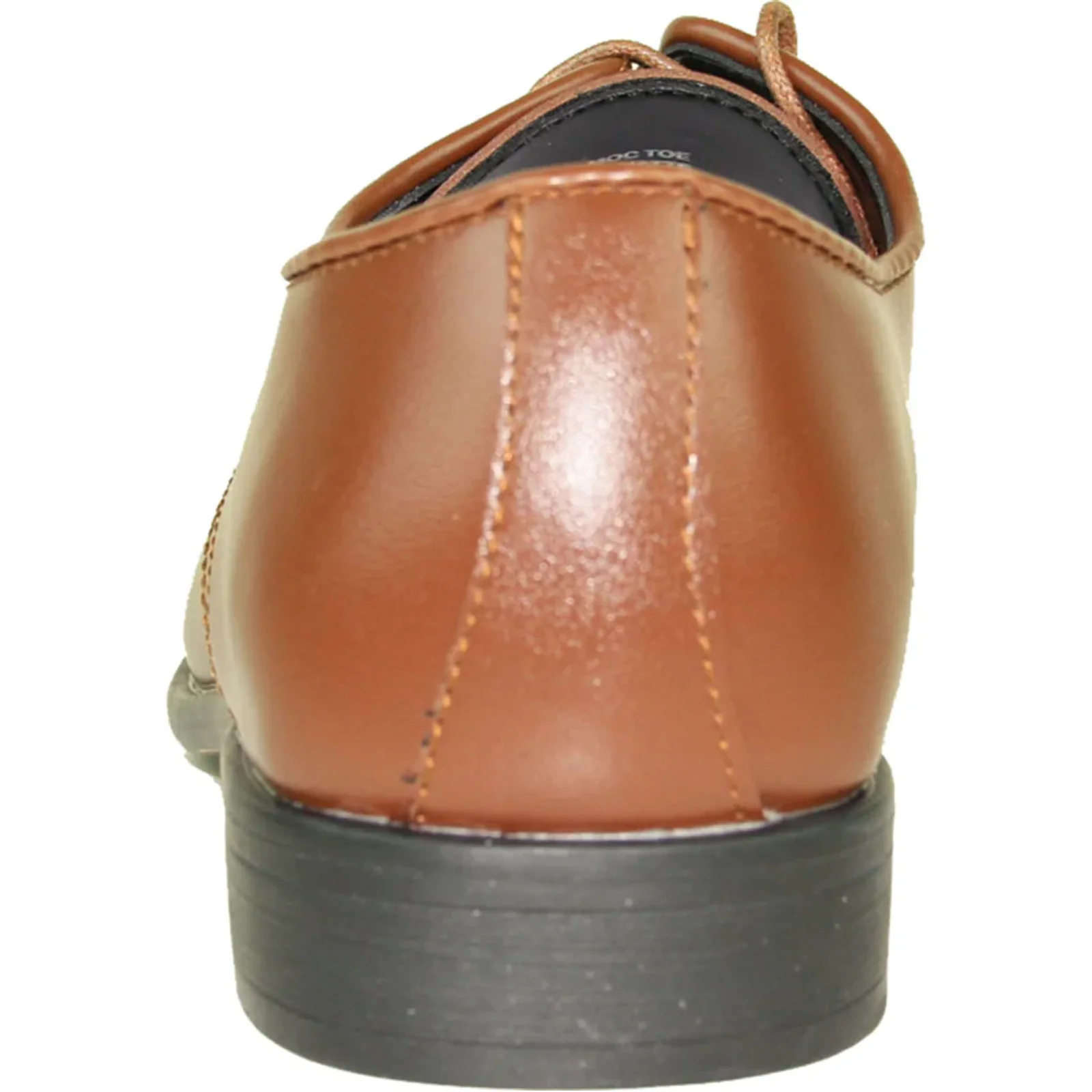 Mens Formal Oxford Lace Up Dress & Tuxedo Shoe in Light Brown - Image 5