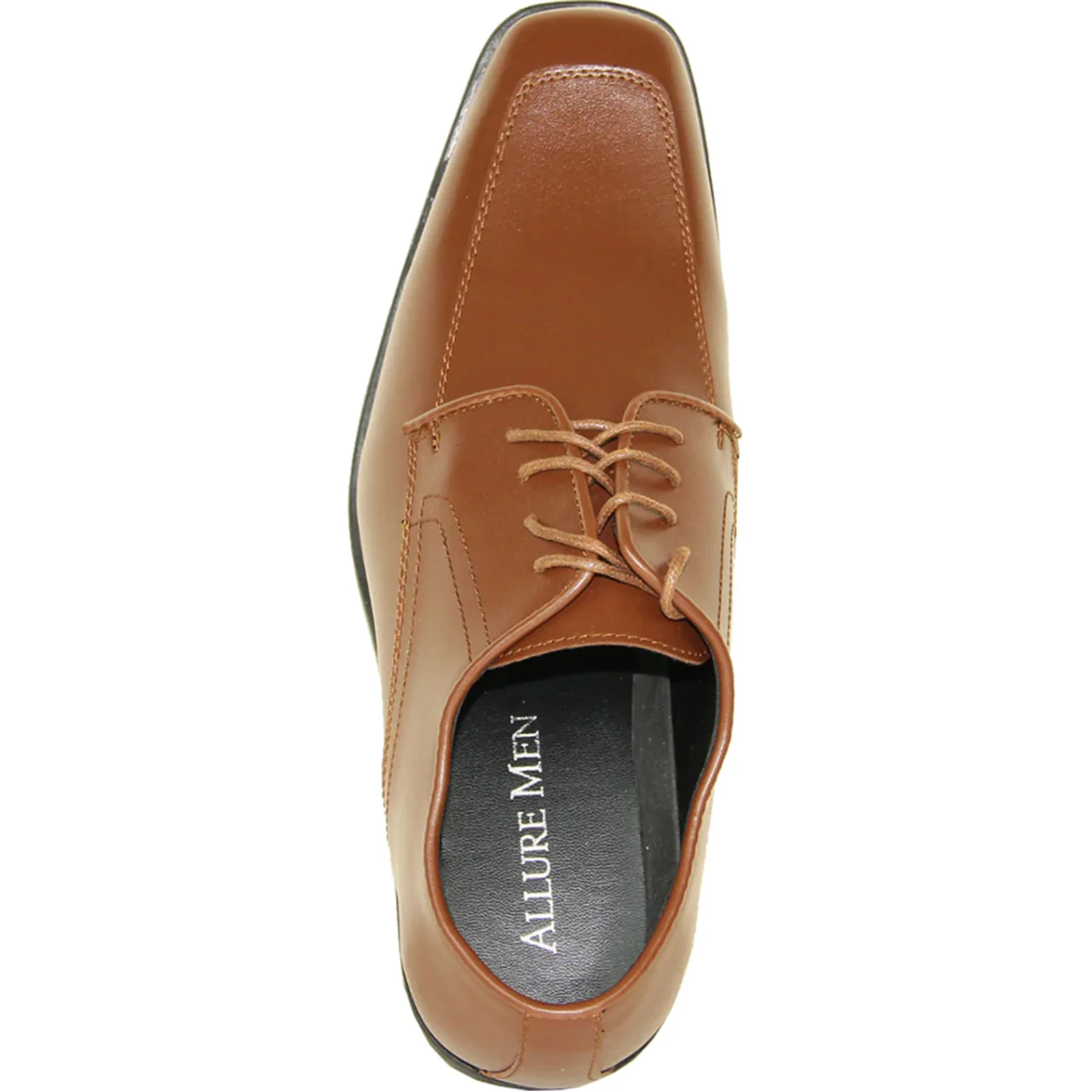 Mens Formal Oxford Lace Up Dress & Tuxedo Shoe in Light Brown - Image 6