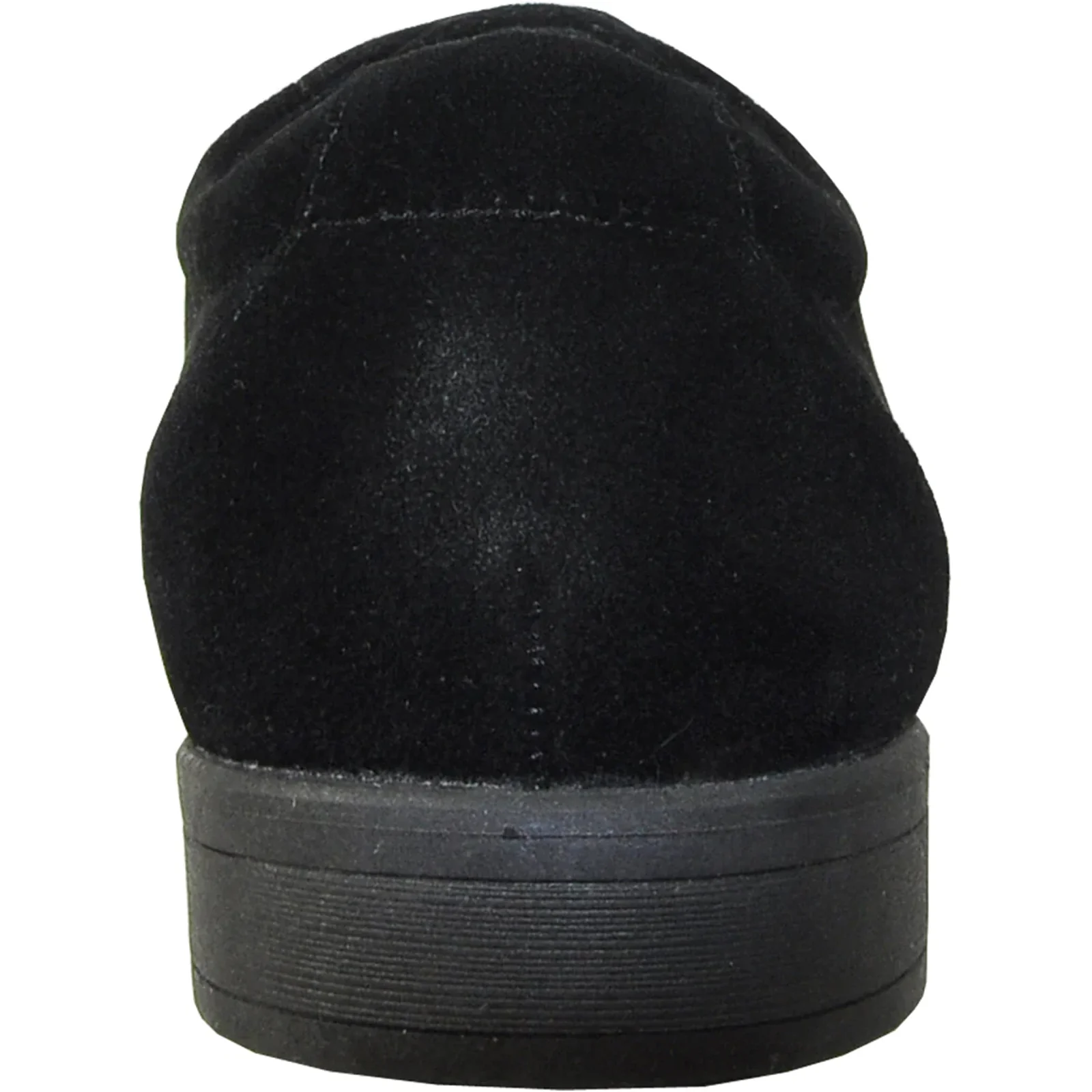 Mens Formal Suede Style Wedding & Prom Cap Toe Dress Shoe in Black - Image 5
